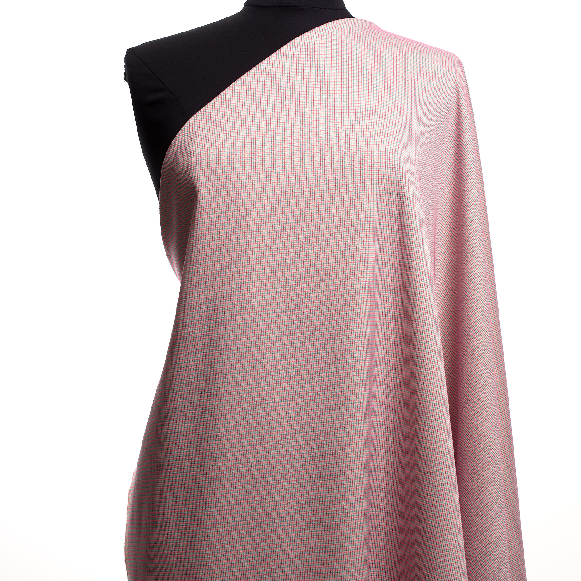 TECHNO STRETCH, COTTON, CHECK, ACQUA SPLASH&NEON PINK (F000042642) - Mannequin