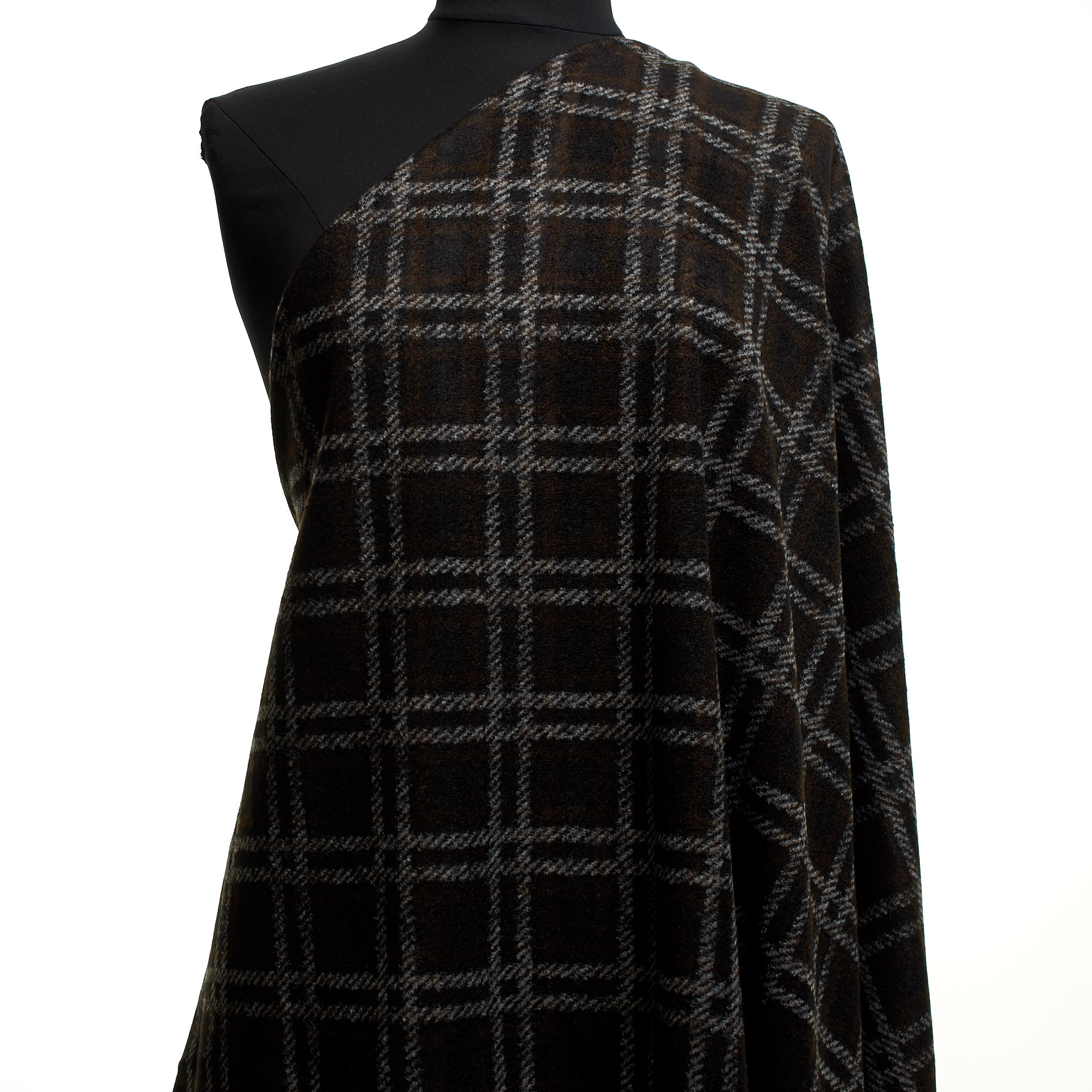 Jersey, Mieszanka wełny, Szczotkowany, Chestnut&Lunar Rock (F000045179) - Manekin