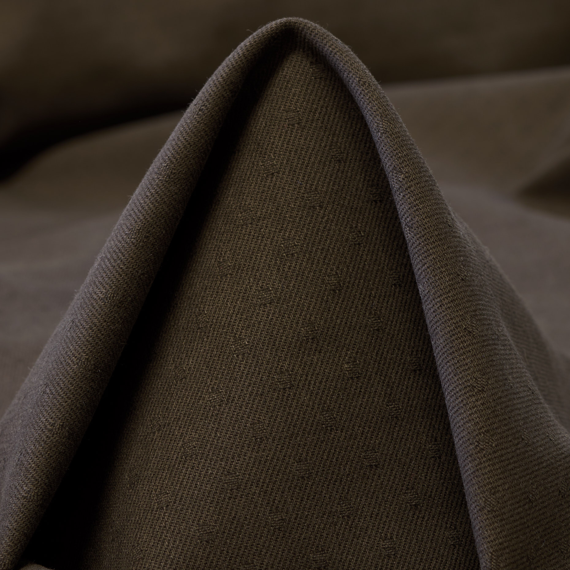 Twill, Double, Cotone Elastico, Olive Night (F000036077)