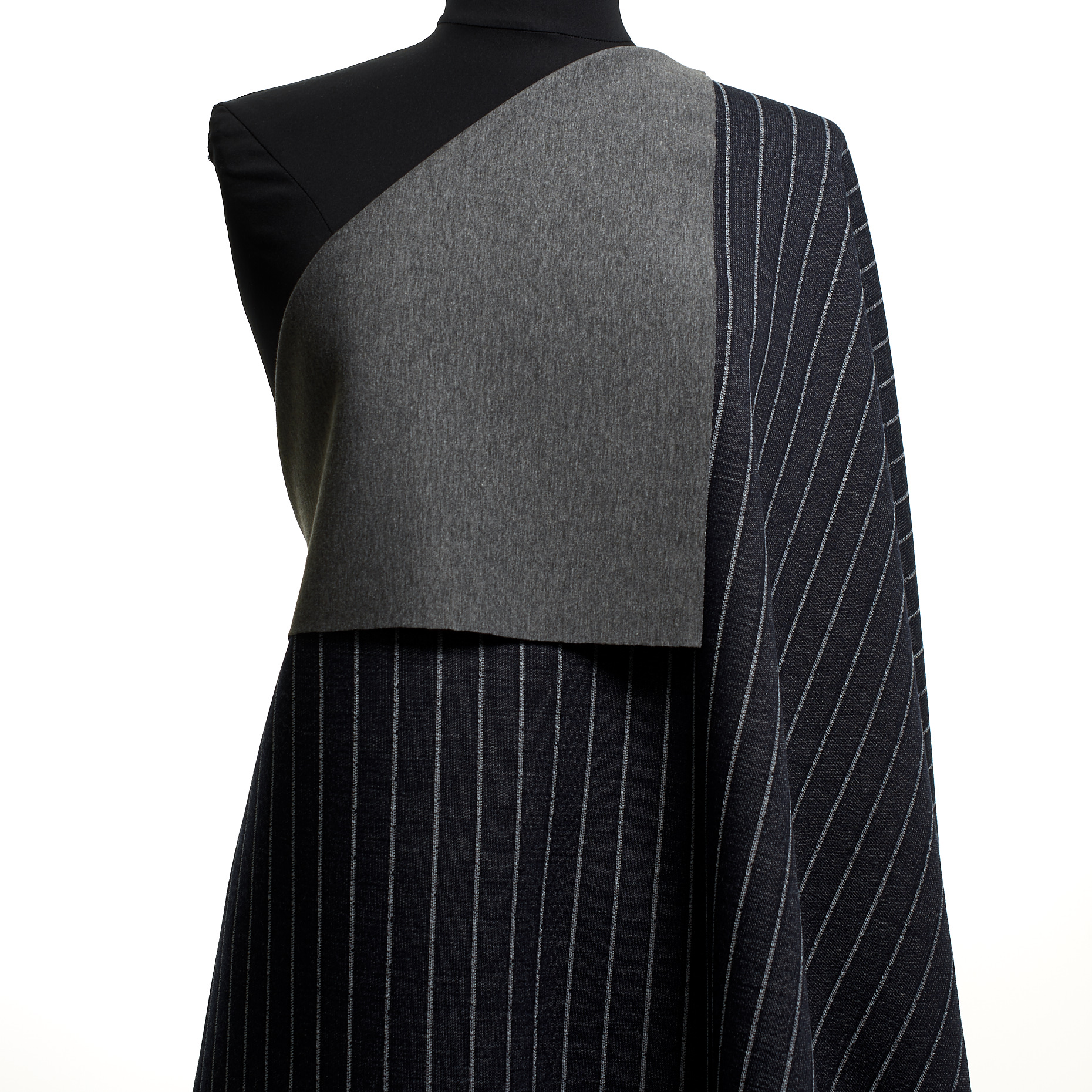 Jersey, Lana Mix, Rayas, Anthracite&Ghost Gray (F000048130) - Maniquí