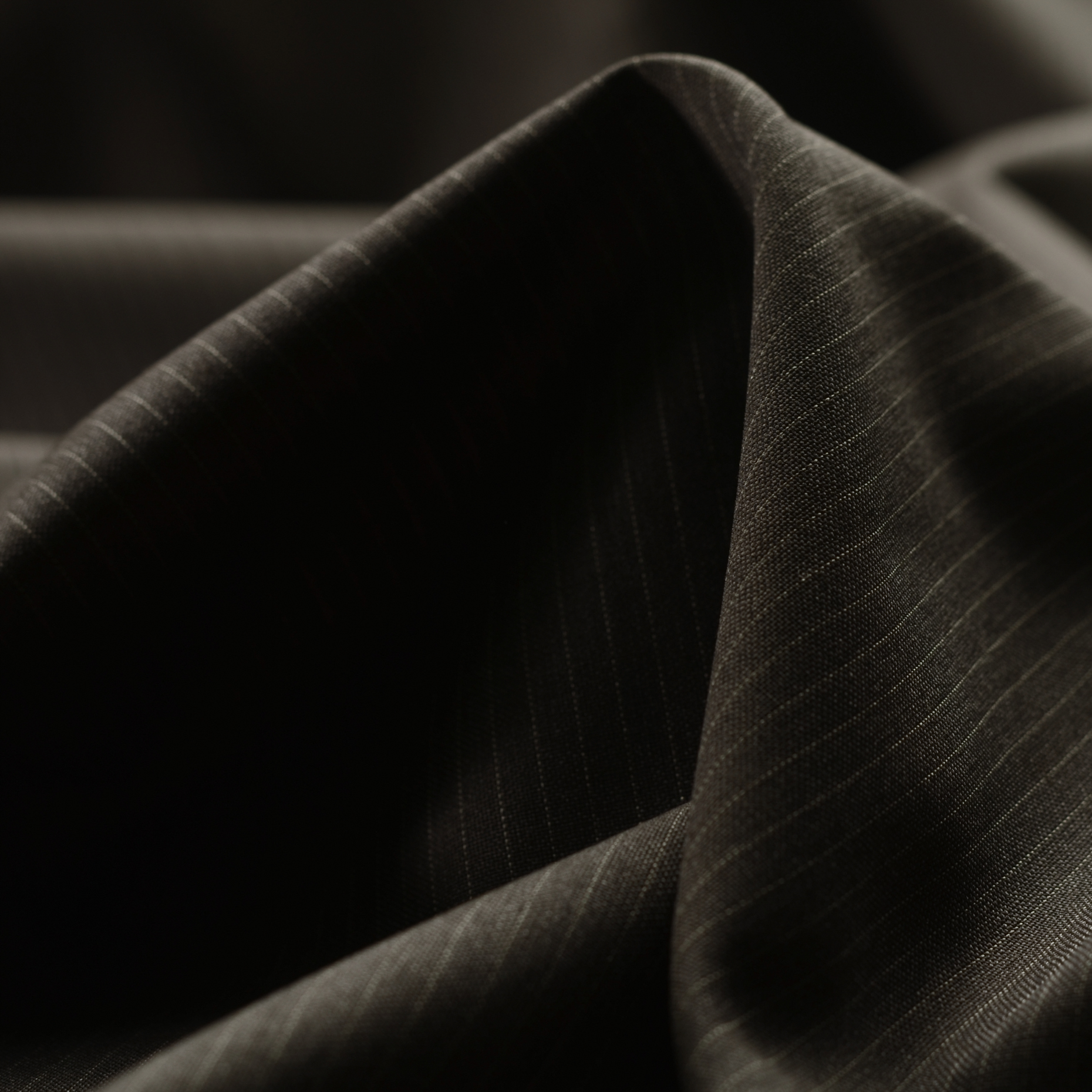 COOL WOOL, PINSTRIPES, BLACKENED PEARL (F000013711)
