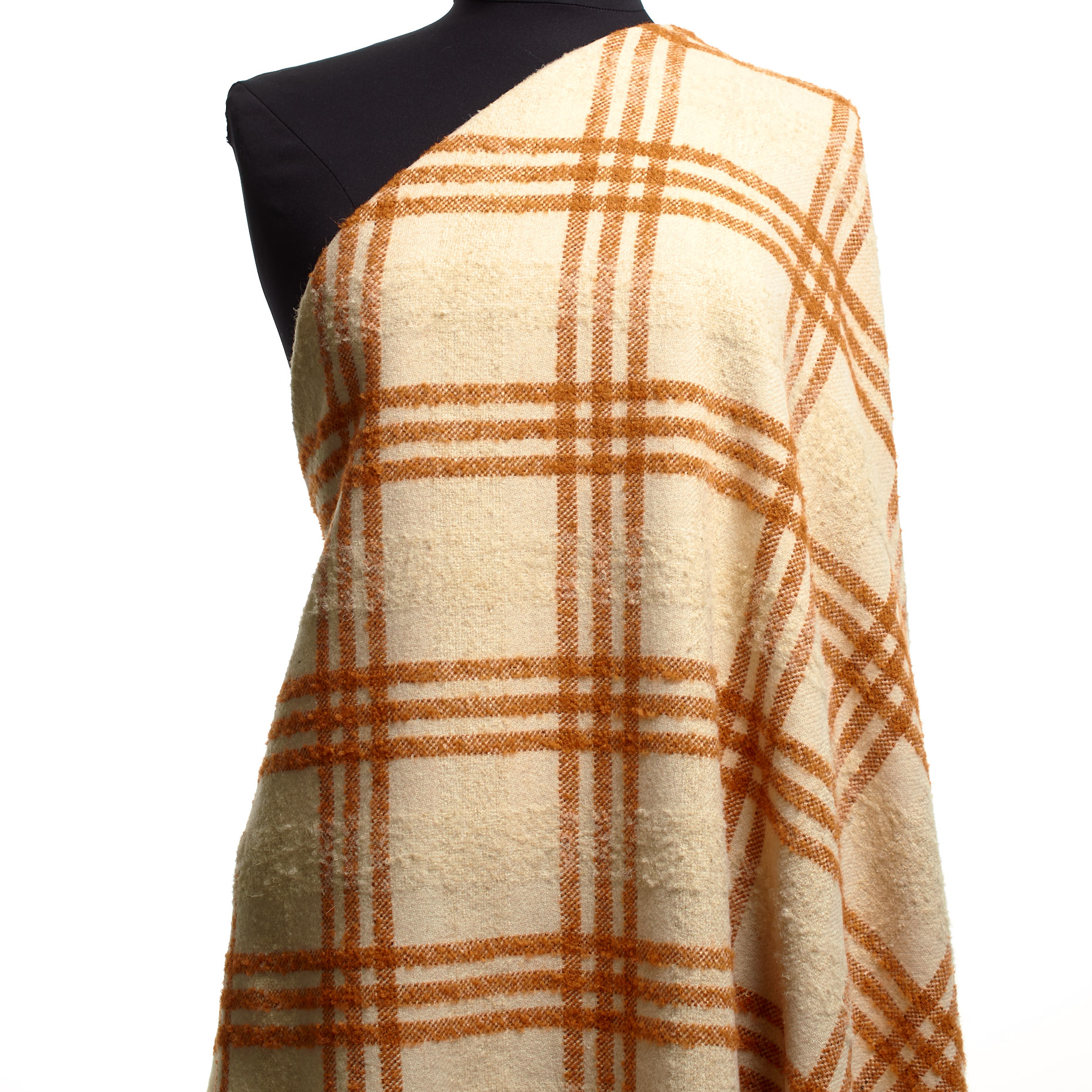 Виргинская шерсть, Клетка, Шлифованный, Antique White&Dusty Orange (F000038811) - Манекен