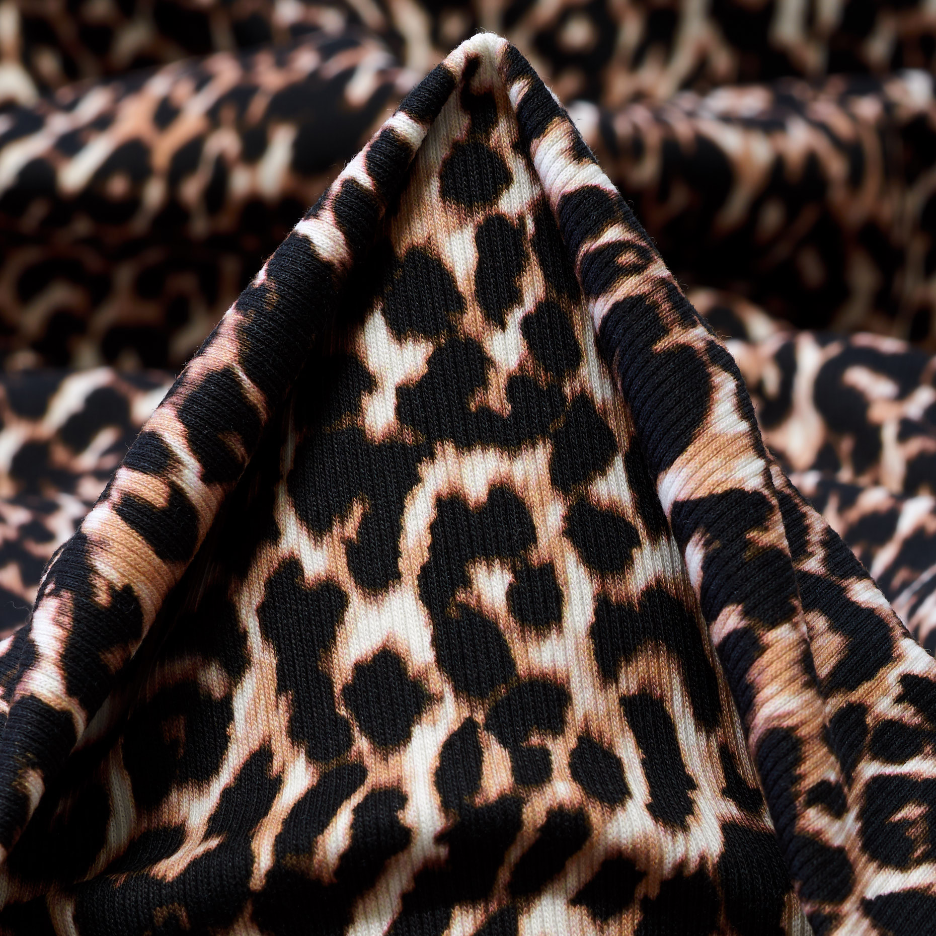 RIB JERSEY, COTTON ELASTIC, TOAST&RAVEN BLACK (F000042937)