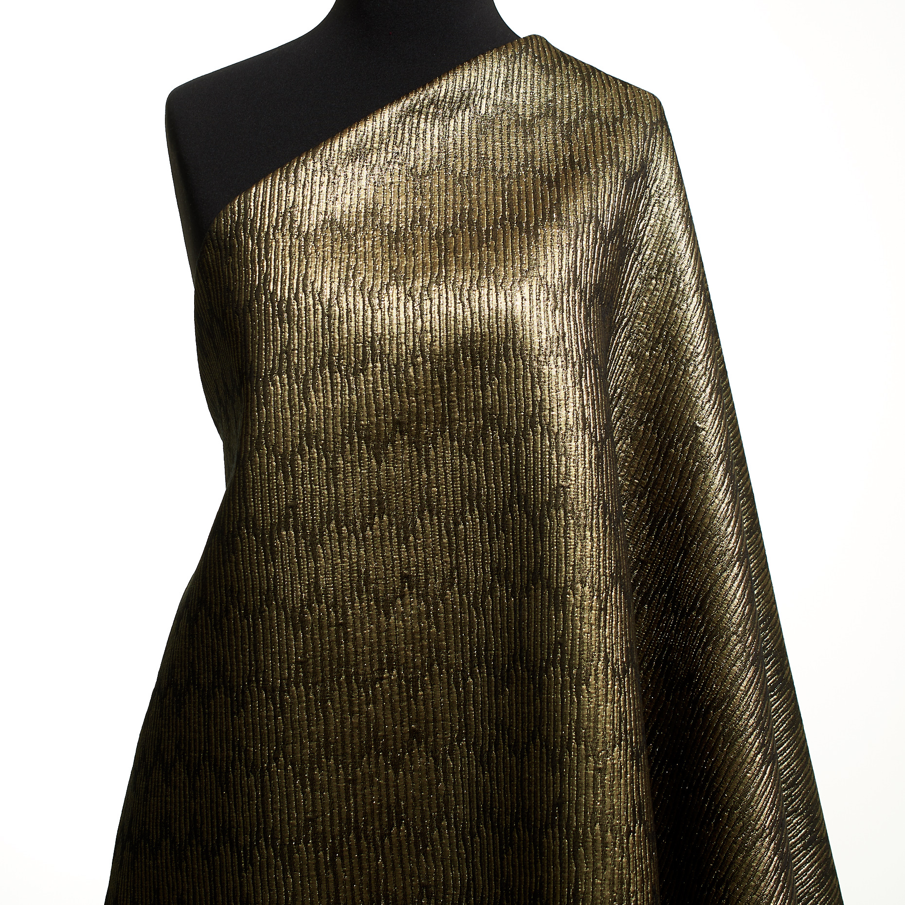 JACQUARD, COTTON BLEND, METALLIC, RAVEN BLACK&GILDED BEIGE (P000005600) - Mannequin