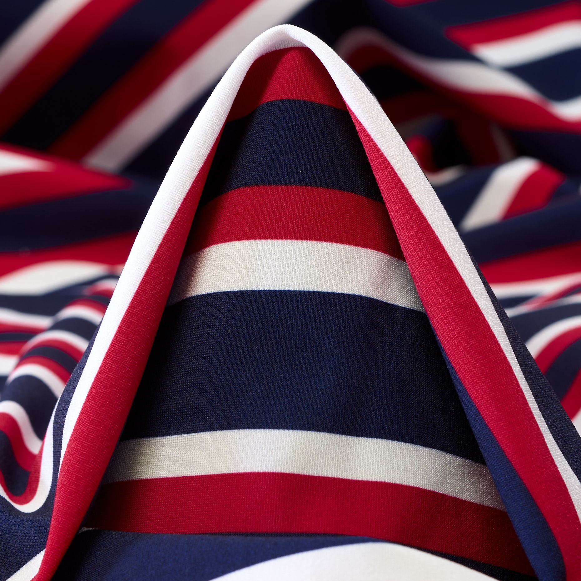 Techno Jersey, Stampato, Alta Elasticità, Outer Space&Tango Red (F000041398)