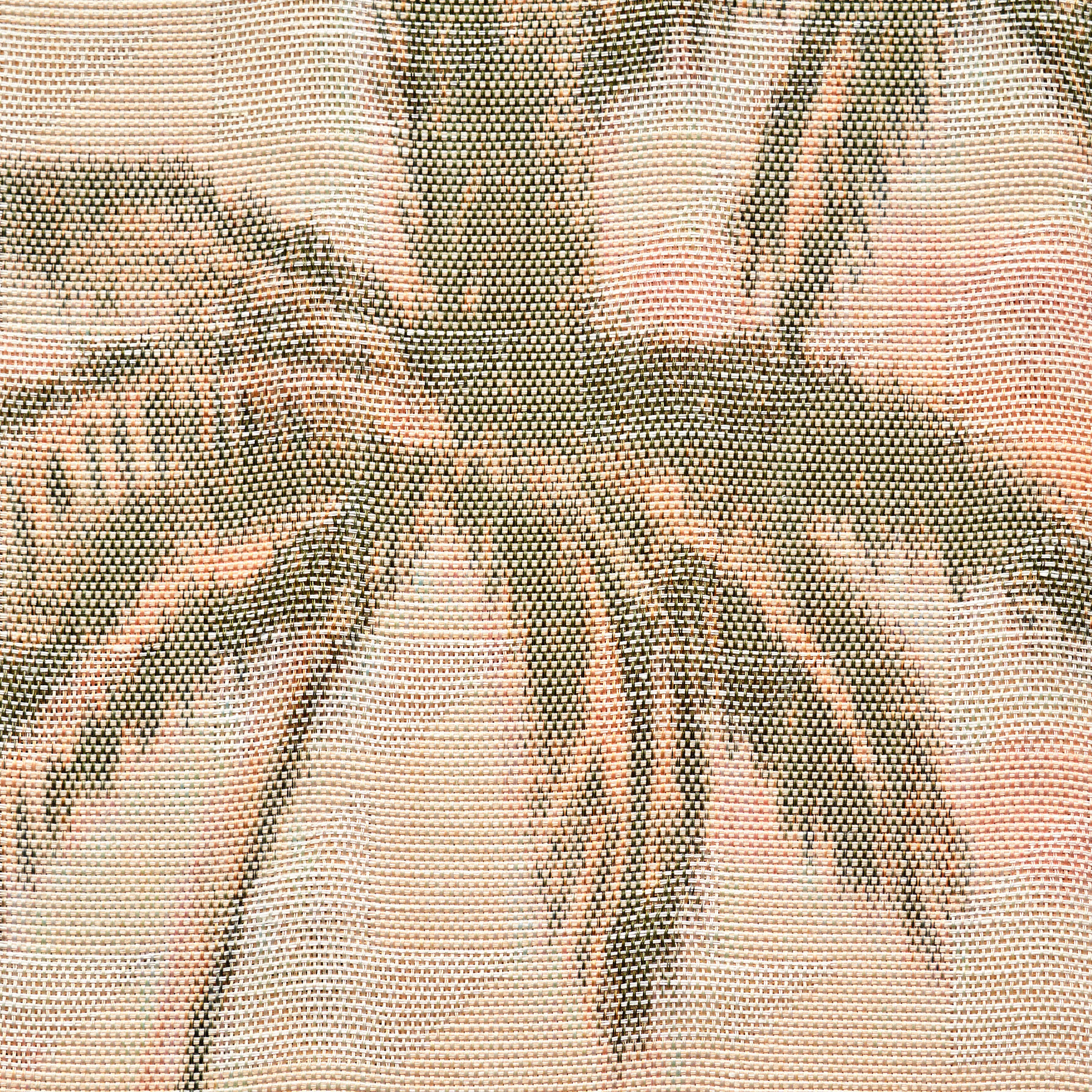 Jacquard, Chiné, Lin, Pale Peach&Mistletoe (P000002780) - Tissage