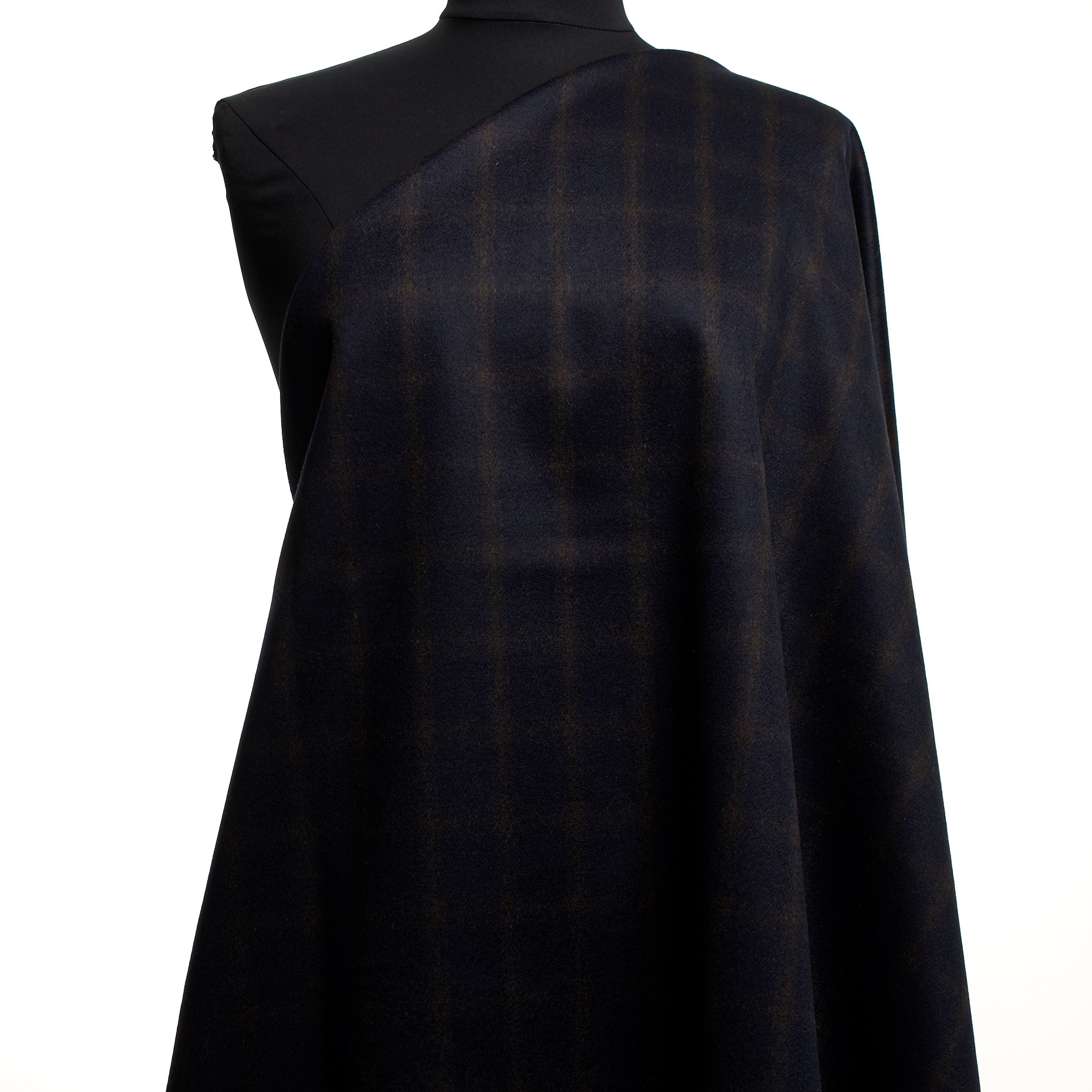 Твил, Варёная Шерсть, Клетка, Vulcan&Cappuccino (F000044414) - Манекен