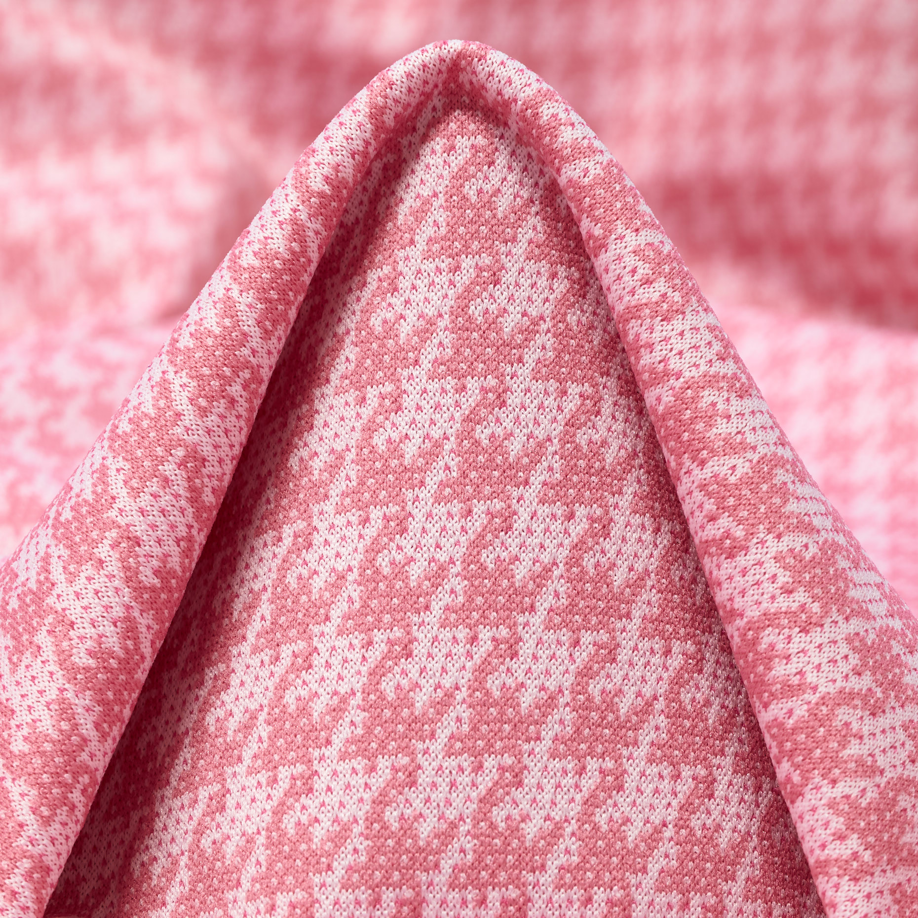 Jacquard, Jersey, Pied de Poule, Pink Dolphin&Snow White (F000043934)