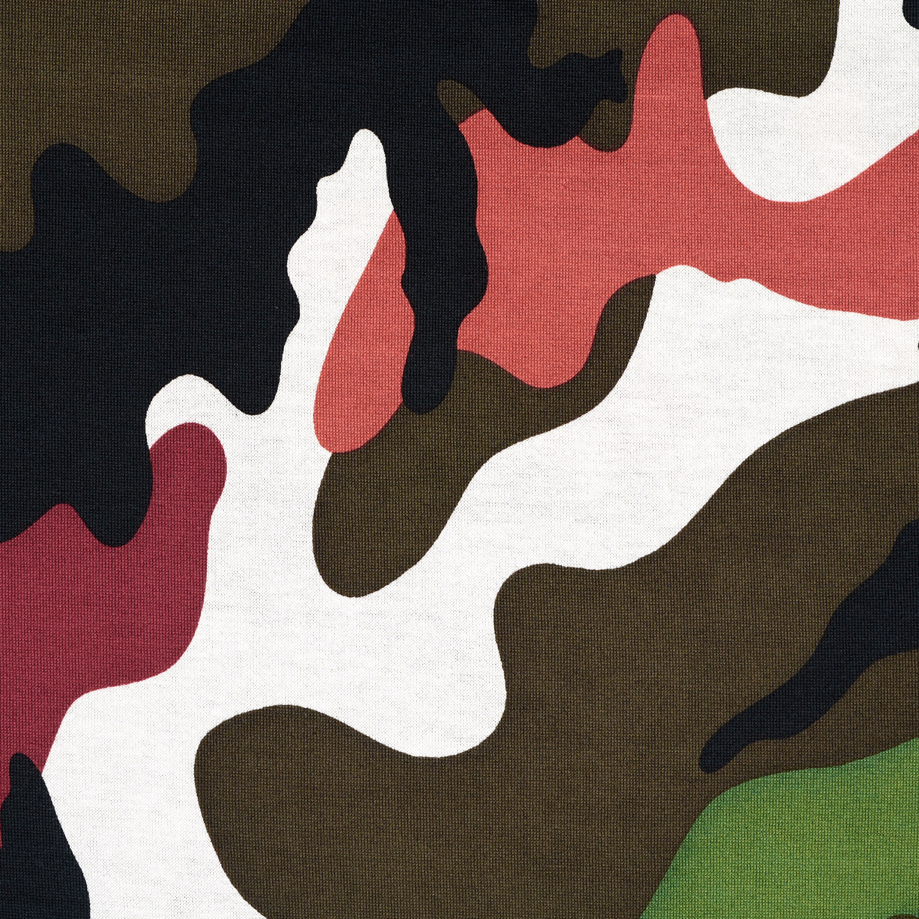 SINGLE JERSEY, COTTON, CAMOUFLAGE, COFFEE QUARTZ&GRASS GREEN (F000038178) - Texture