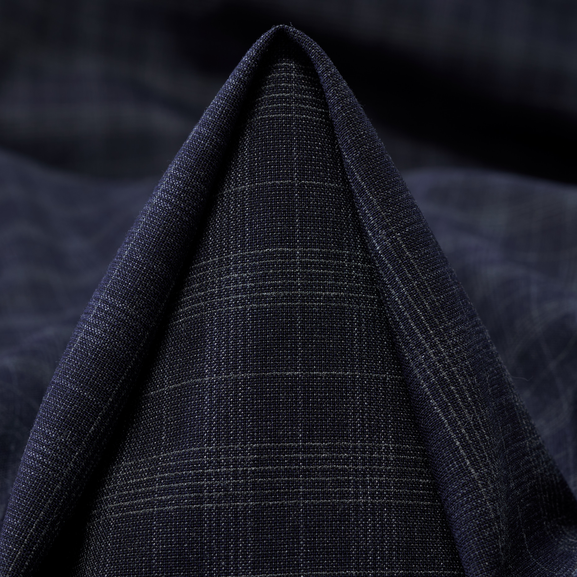 VISCOSE BLEND, CHECK, ELASTIC, INKWELL (F000047342)