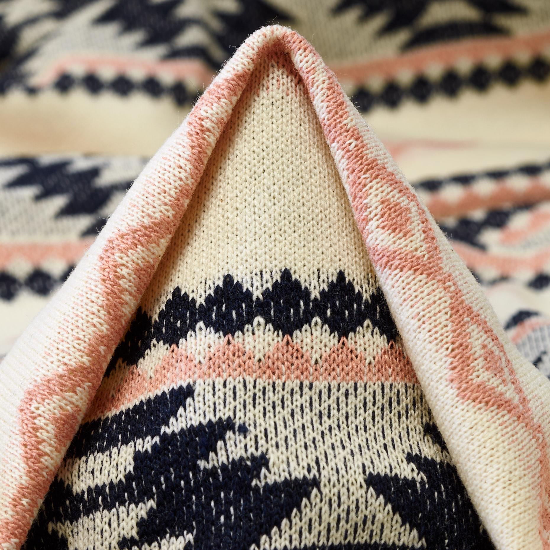 Jacquard, Jersey, Etnico, Peach Melba&Ivory (F000043267)