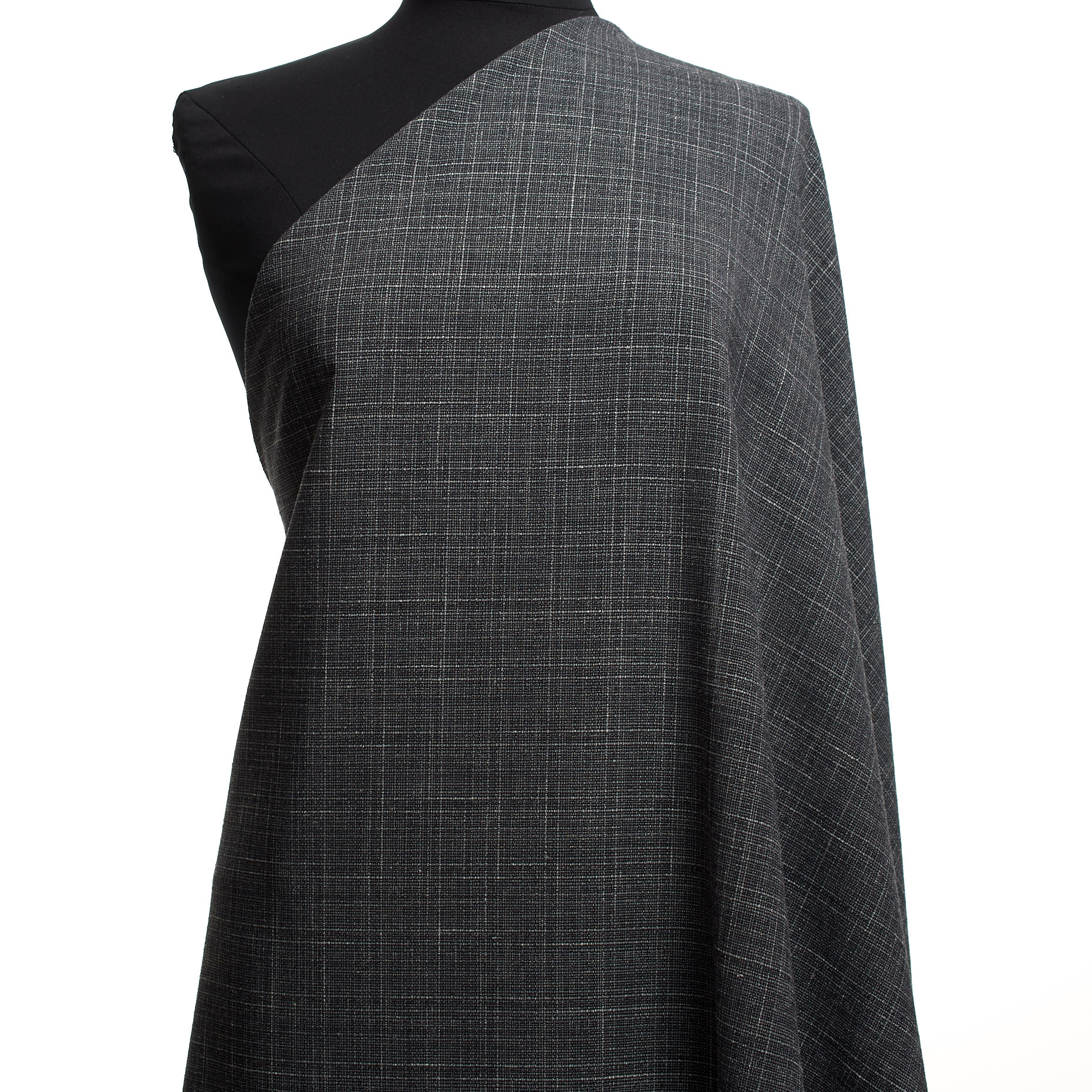 Шерсть, Лен, Клетка, Gray Black (F000037842) - Манекен