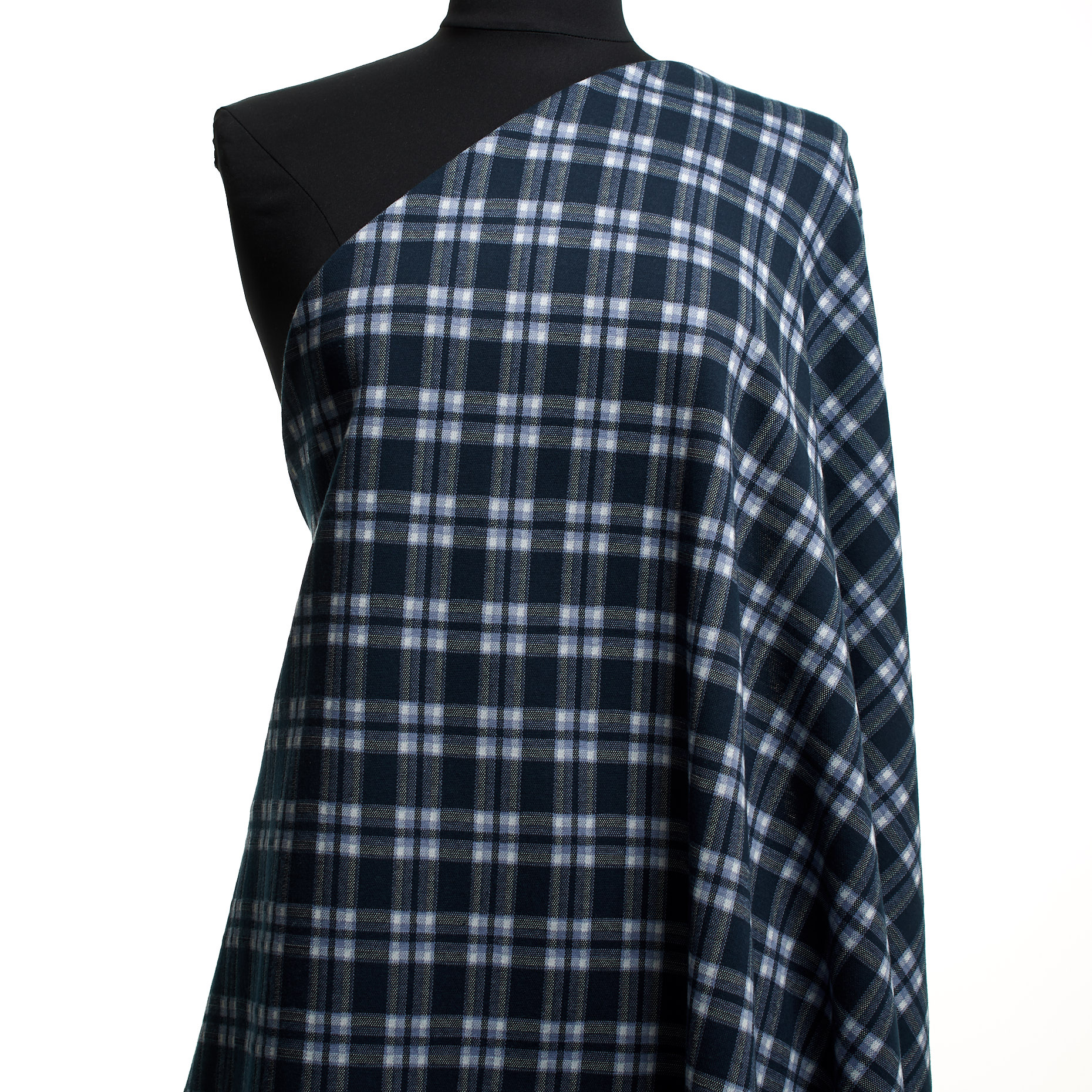 JERSEY, COTTON, CHECK, SERENITY&MOOD INDIGO (F000044605) - Mannequin