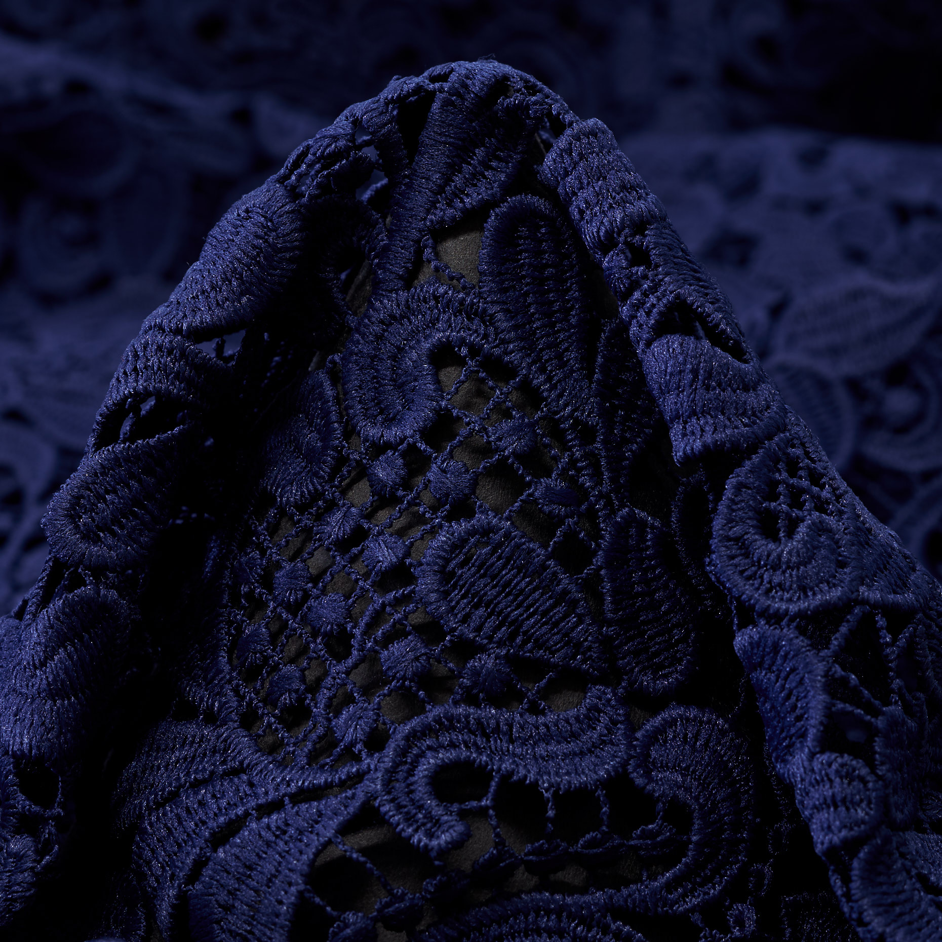 LACE, FLORAL, BLUE DEPTHS (F000043222)