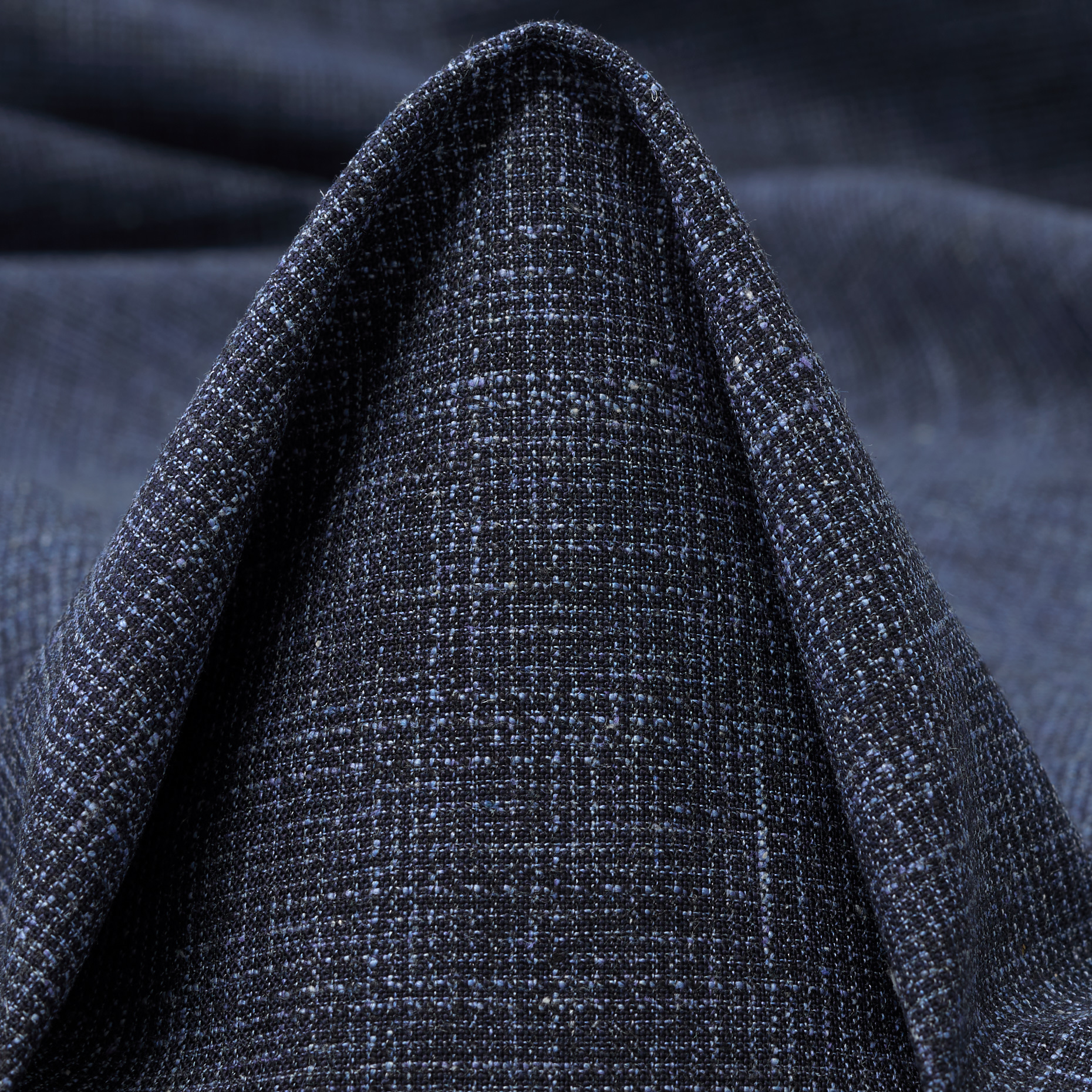 VIRGIN WOOL, COTTON BLEND, MICRO DESIGN, NIGHTSHADOW BLUE (F000047273)