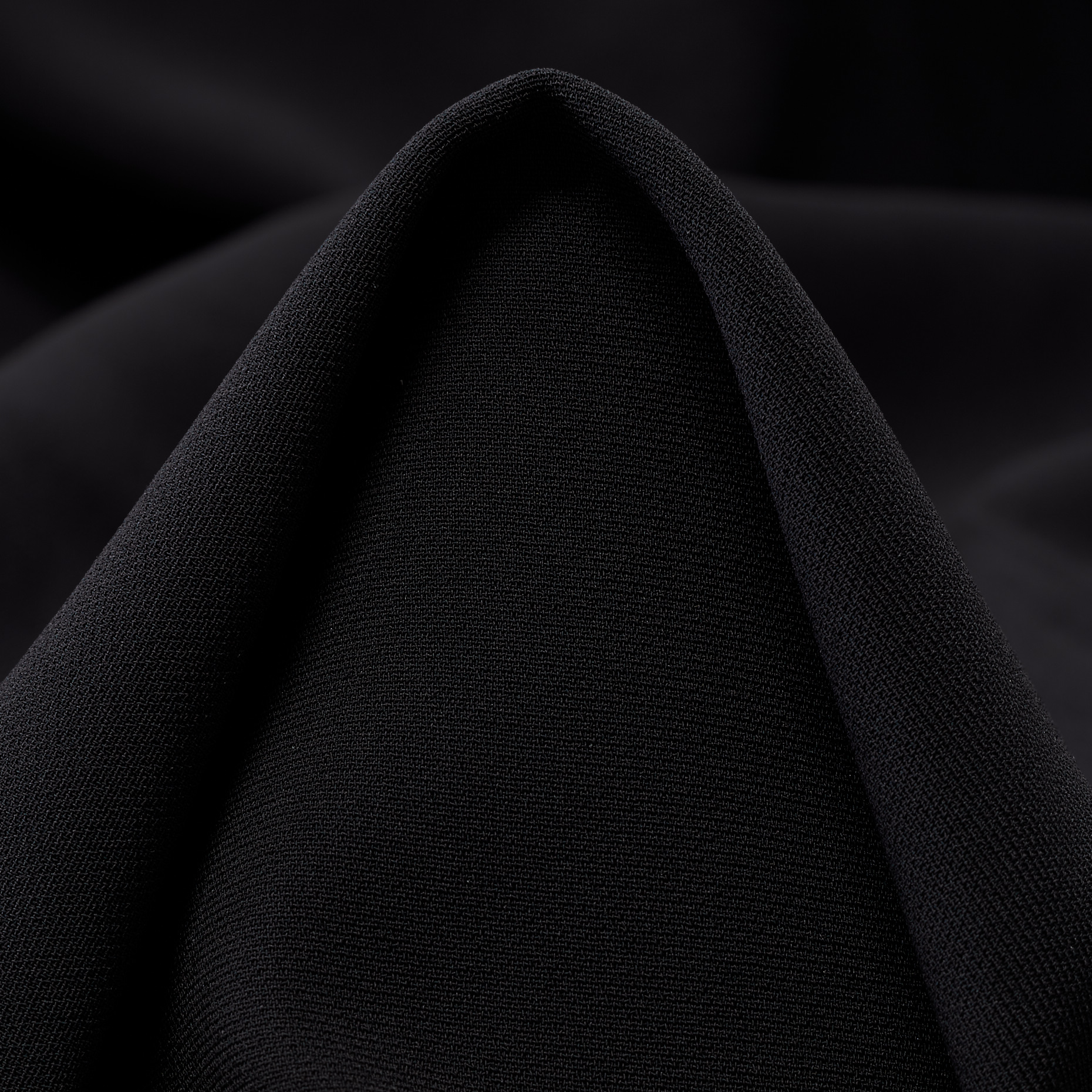 Креп, Триацетат, Jet Black (T0000683)