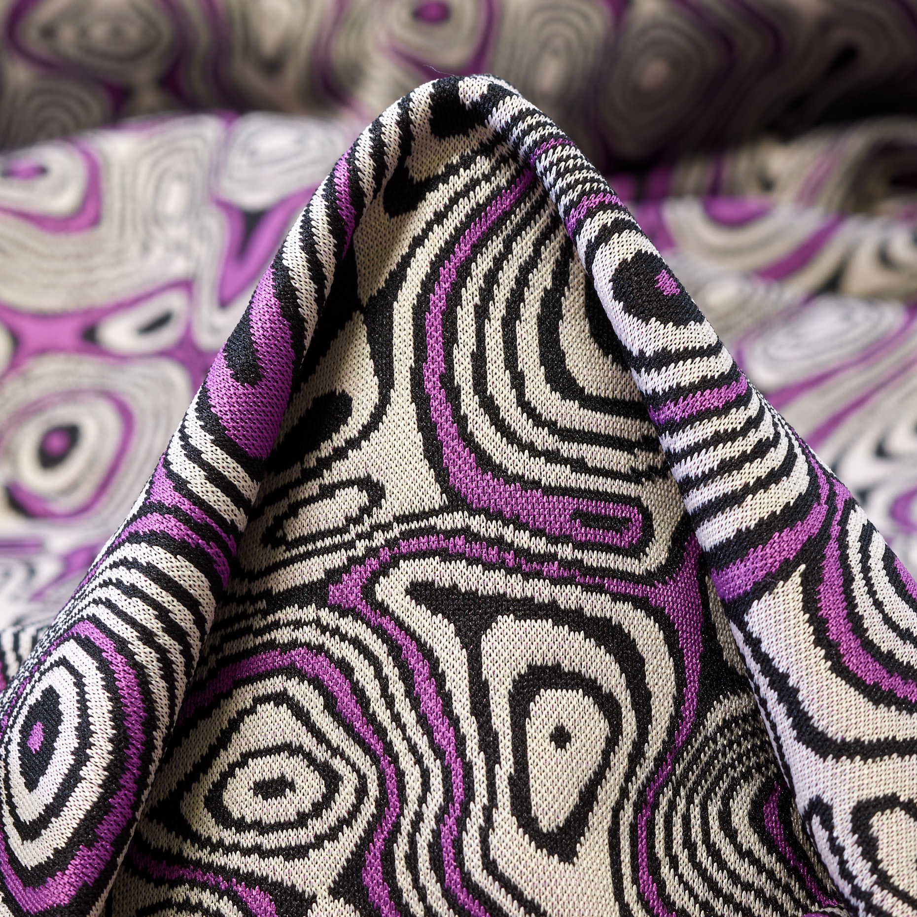 Jersey, Jacquard, Bone White&Hyacinth Violet (P000002150)