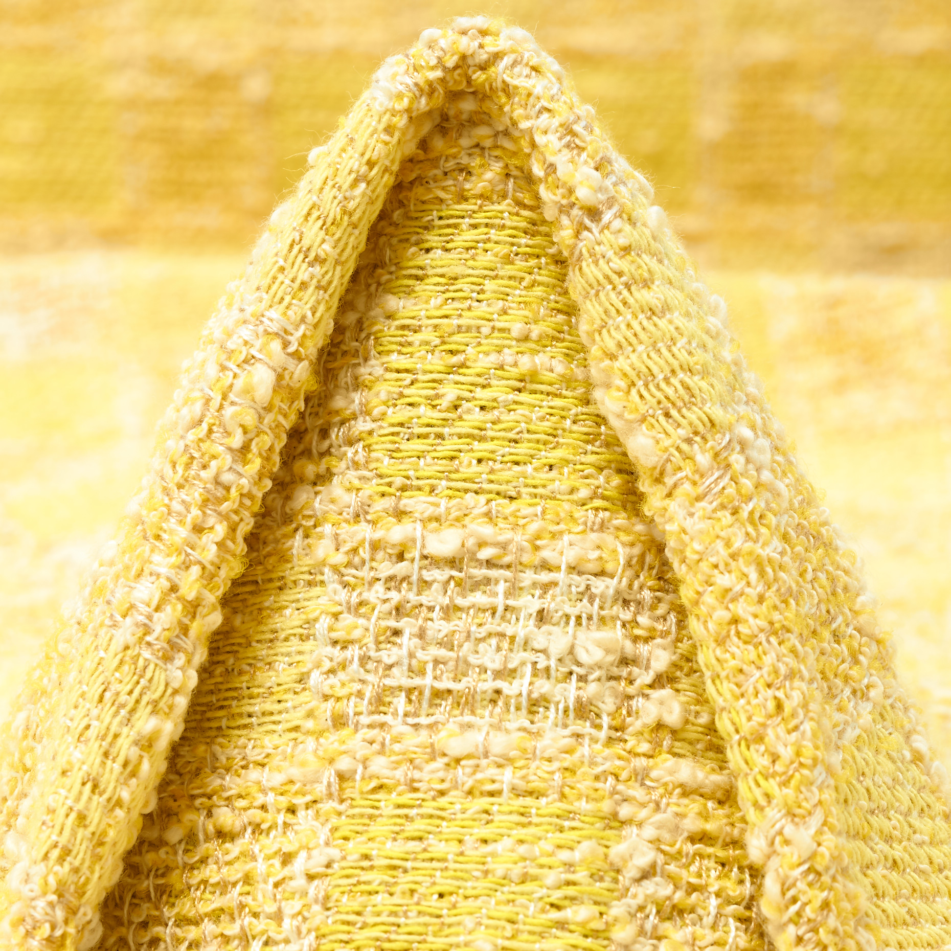 CHANEL, BOUCLÉ, VISCOSE, YELLOW CREAM (F000049610)