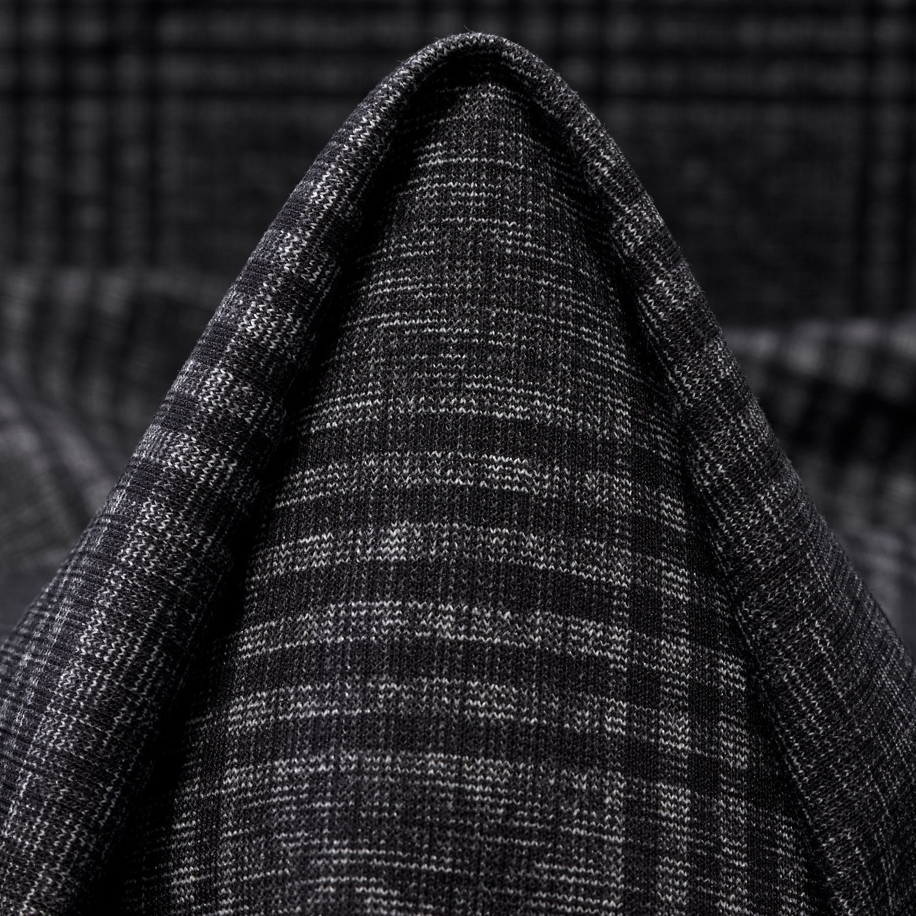 JERSEY, VISCOSE, CHECK, RAVEN BLACK&GHOST GRAY (F000045263)