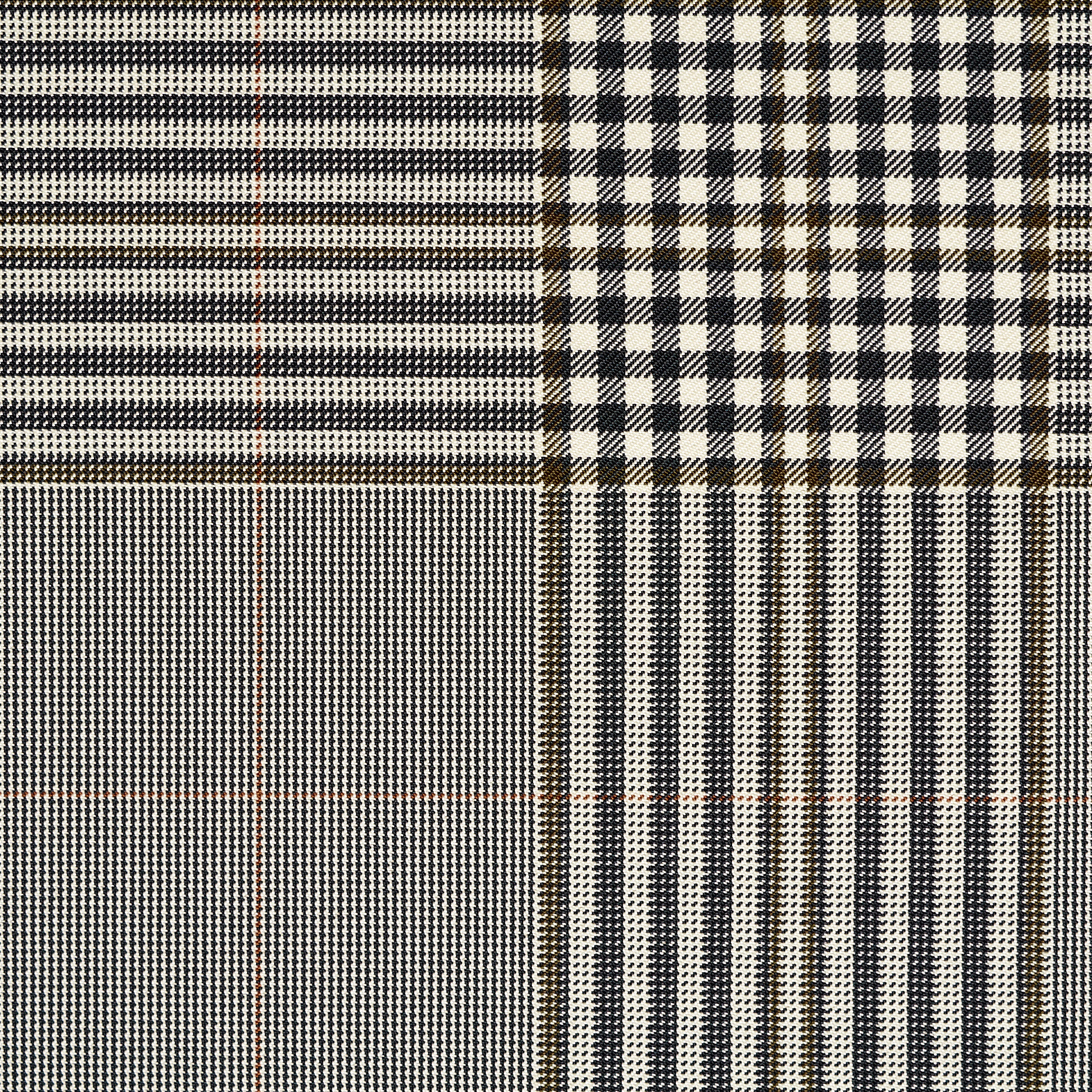 Popeline, Élastique, Cadre, Brown Rice&Blackened Pearl (F000046217) - Tissage