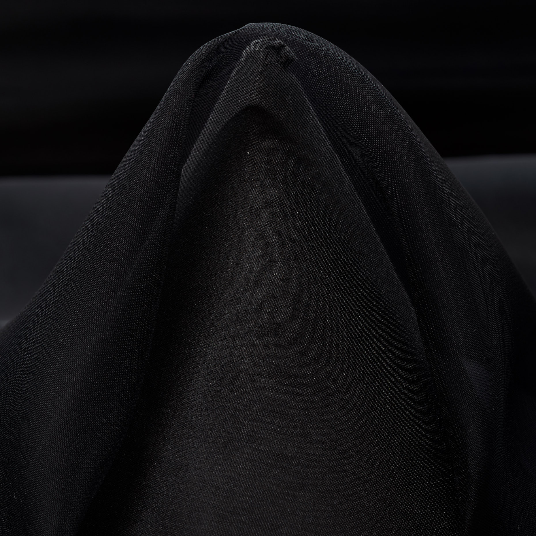 ORGANZA, SILK, RAVEN BLACK (F000046059)