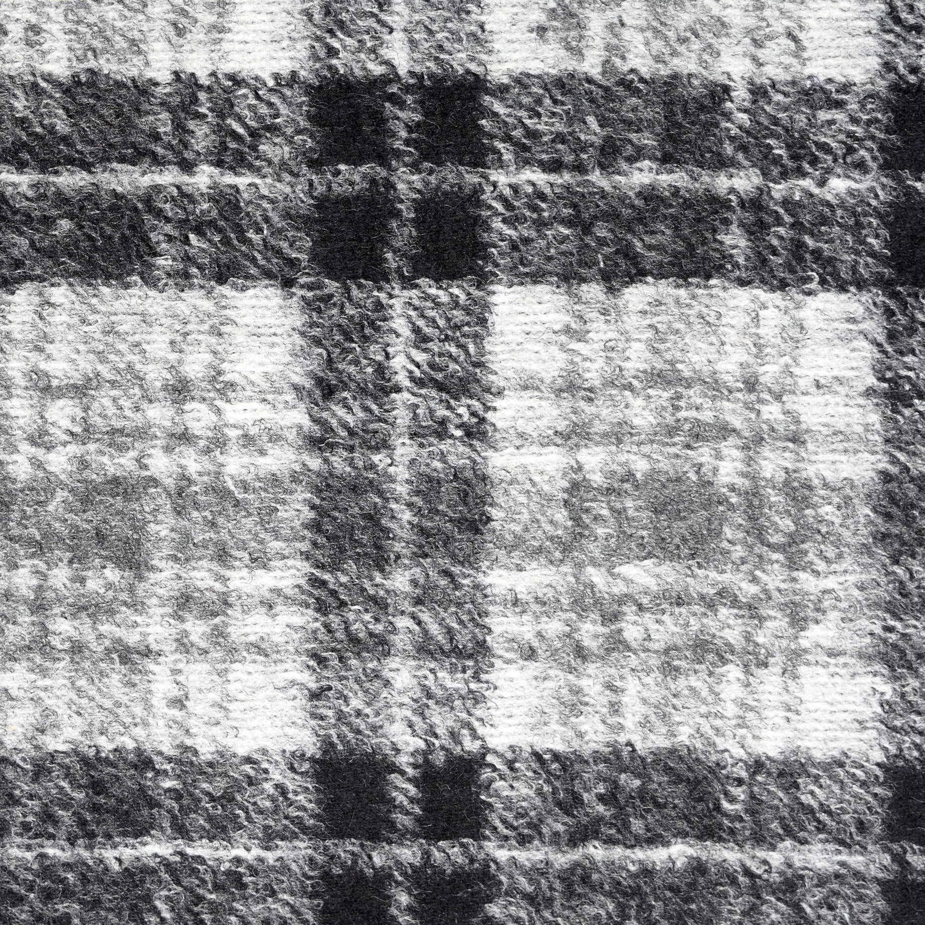 JERSEY, WOOL BLEND, CHECK, RAVEN BLACK&BRILLIANT WHITE (F000044978) - Texture