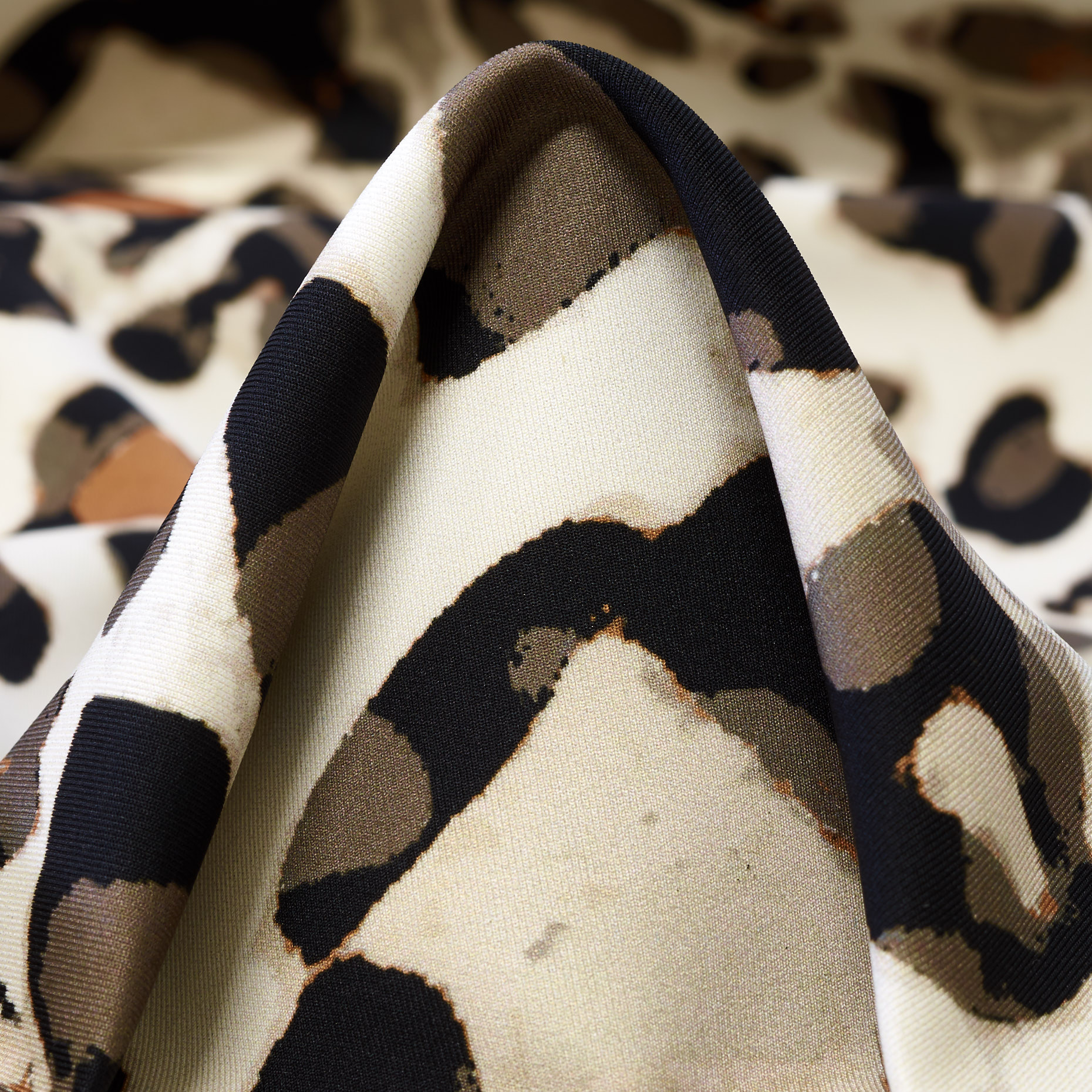 TECHNO JERSEY, PRINTED, HIGH ELASTICITY, TAUPE&IVORY (F000042855)