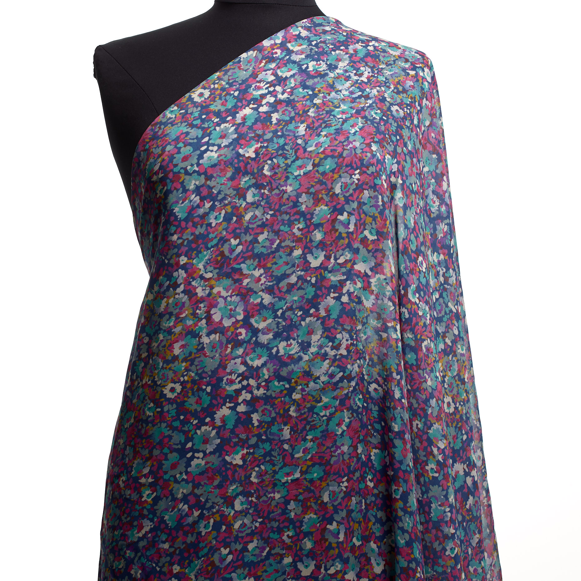 Voile, Viscose , Floral, Party Punch (F000040410) - Mannequin