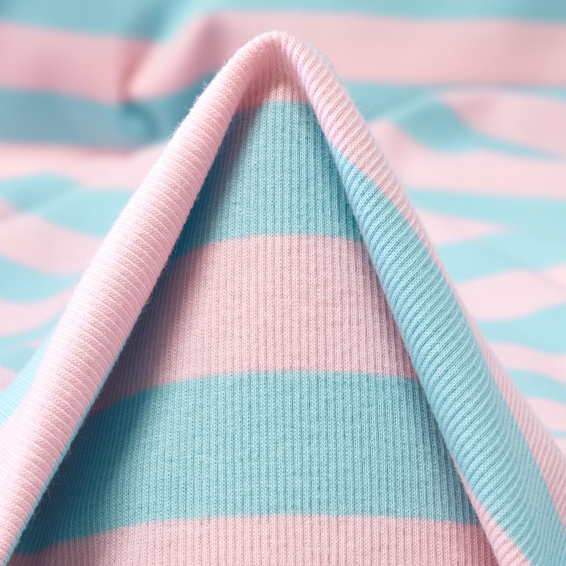 Rippjersey, Baumwolle, Streifen, Island Paradise&Ballerina (F000047123)