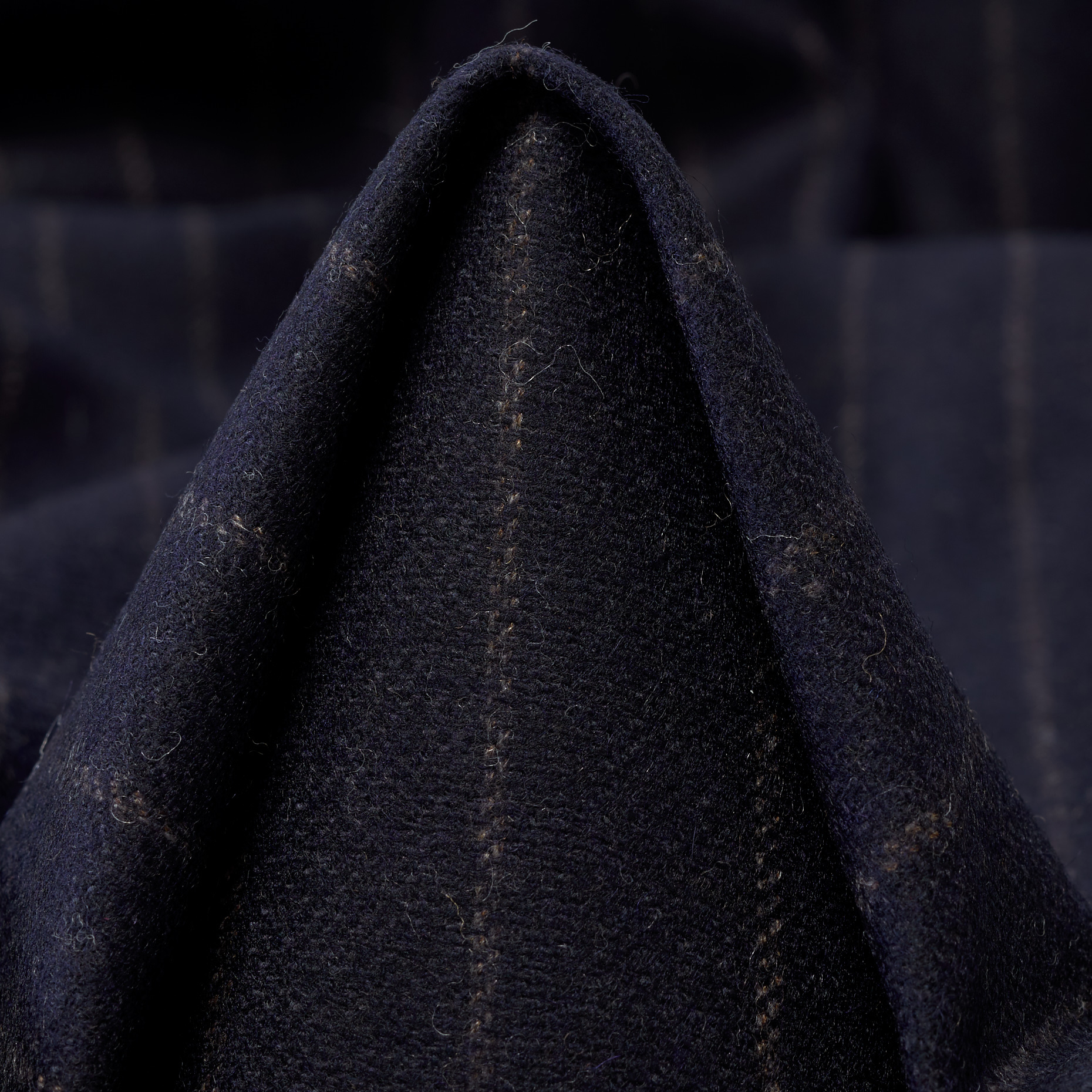 Flanella, Lana Vergine, Pinstripes, Black Beauty&Praline (F000048126)