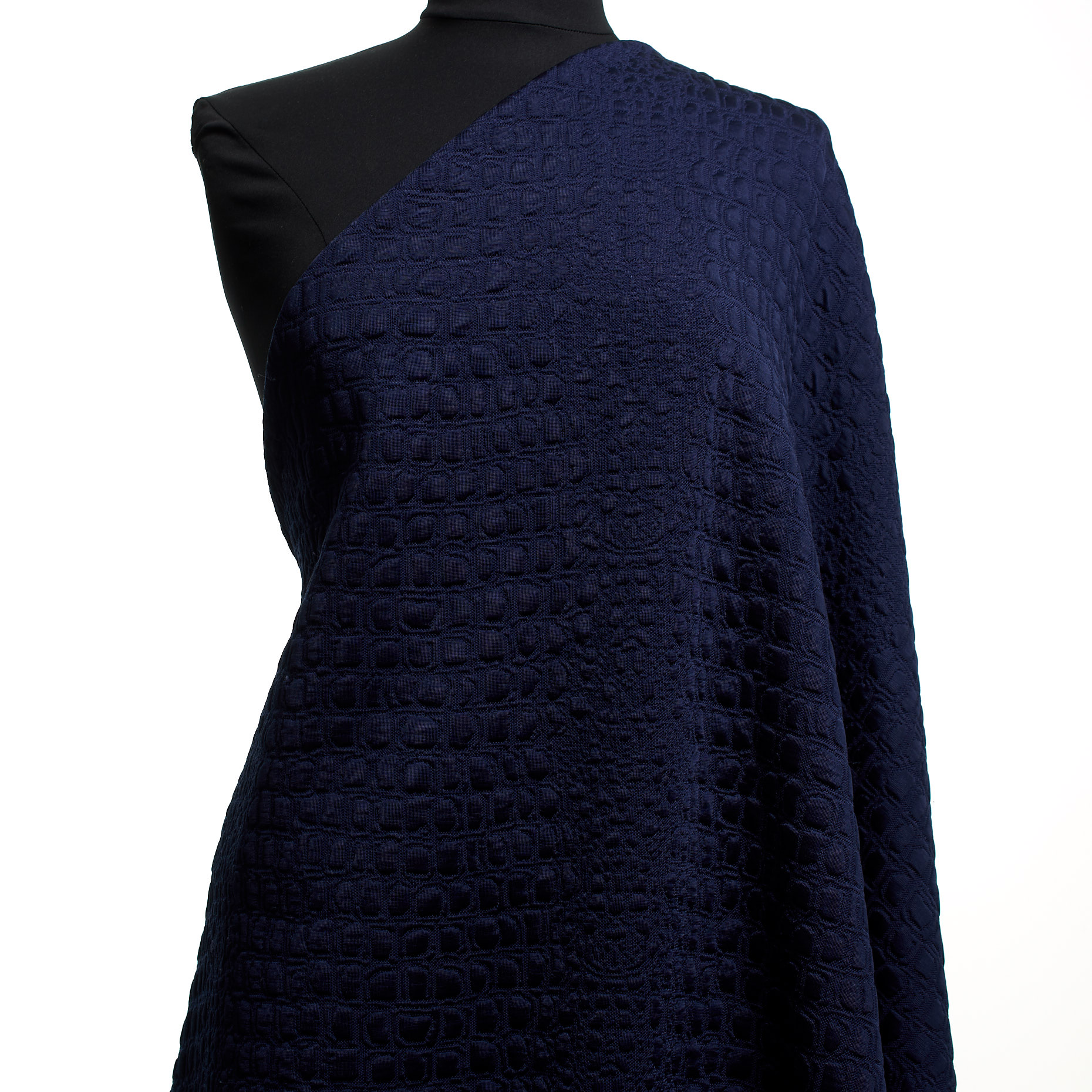 JERSEY, JACQUARD, VISCOSE, DEEP OCEAN (F000019974) - Mannequin