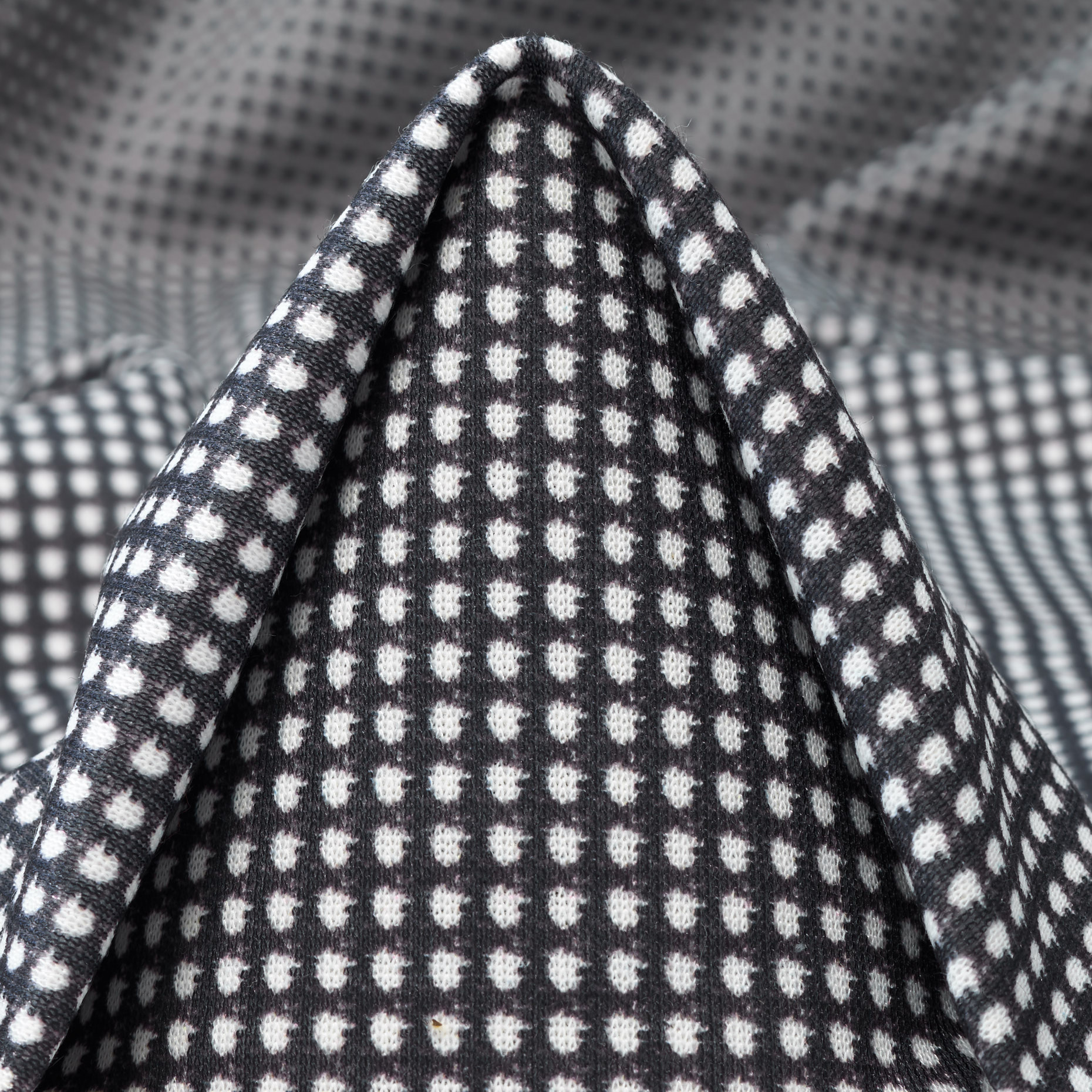 Jersey, Double, Mieszanka bawełny, Asphalt&Snow White (F000045055)