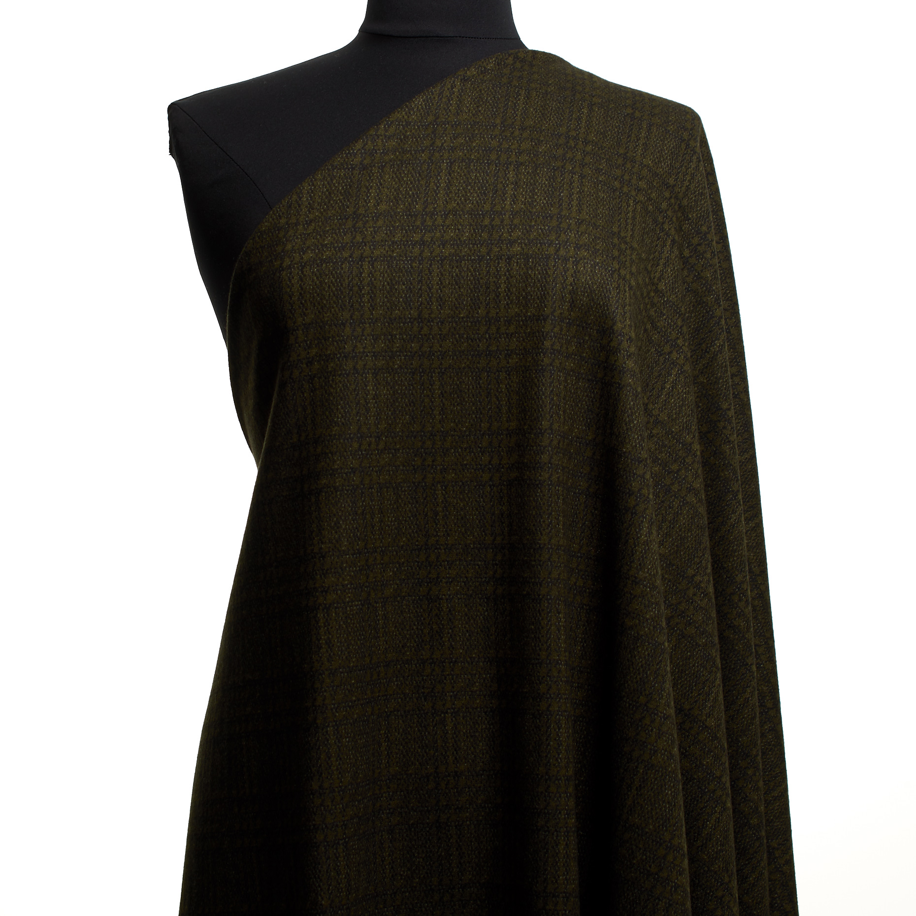 JERSEY, VISCOSE, CHECK, BURNT OLIVE (F000048136) - Mannequin
