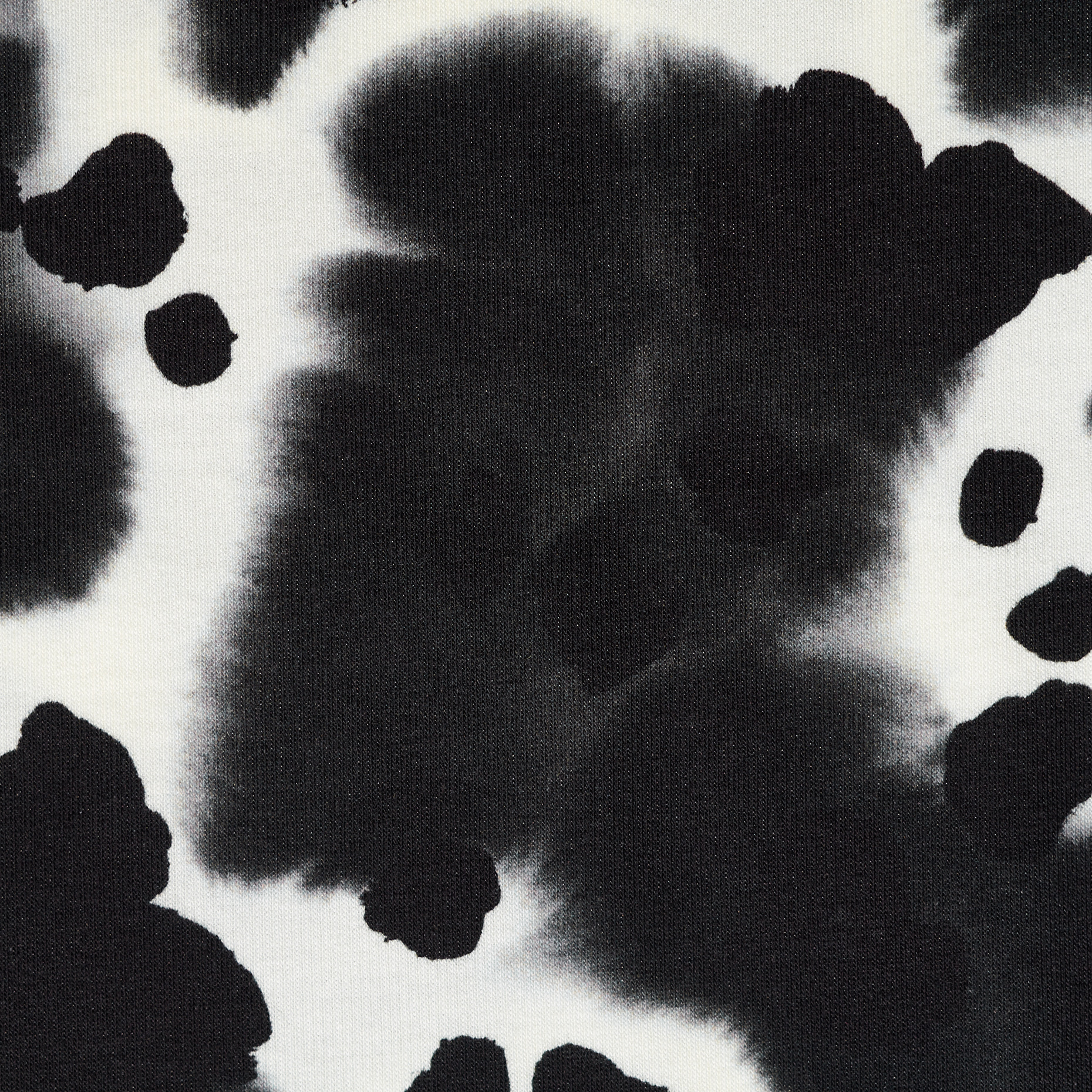 Трикотажная Резинка, Хлопок, Принт, Raven Black&Vaporous Gray (F000047110) - Ткань