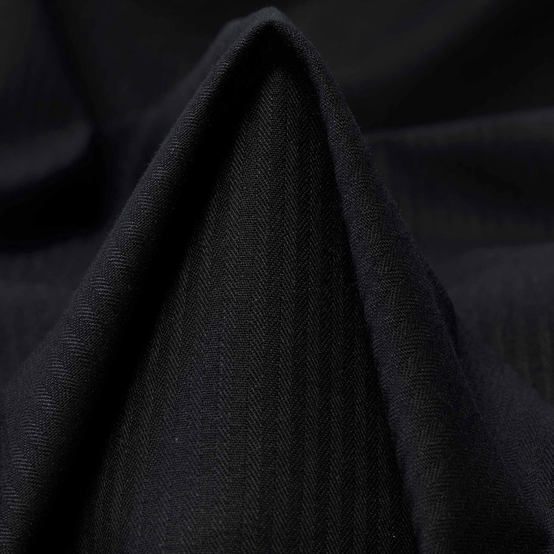 POPLIN, COTTON, TONE ON TONE, RAVEN BLACK (F000049014)