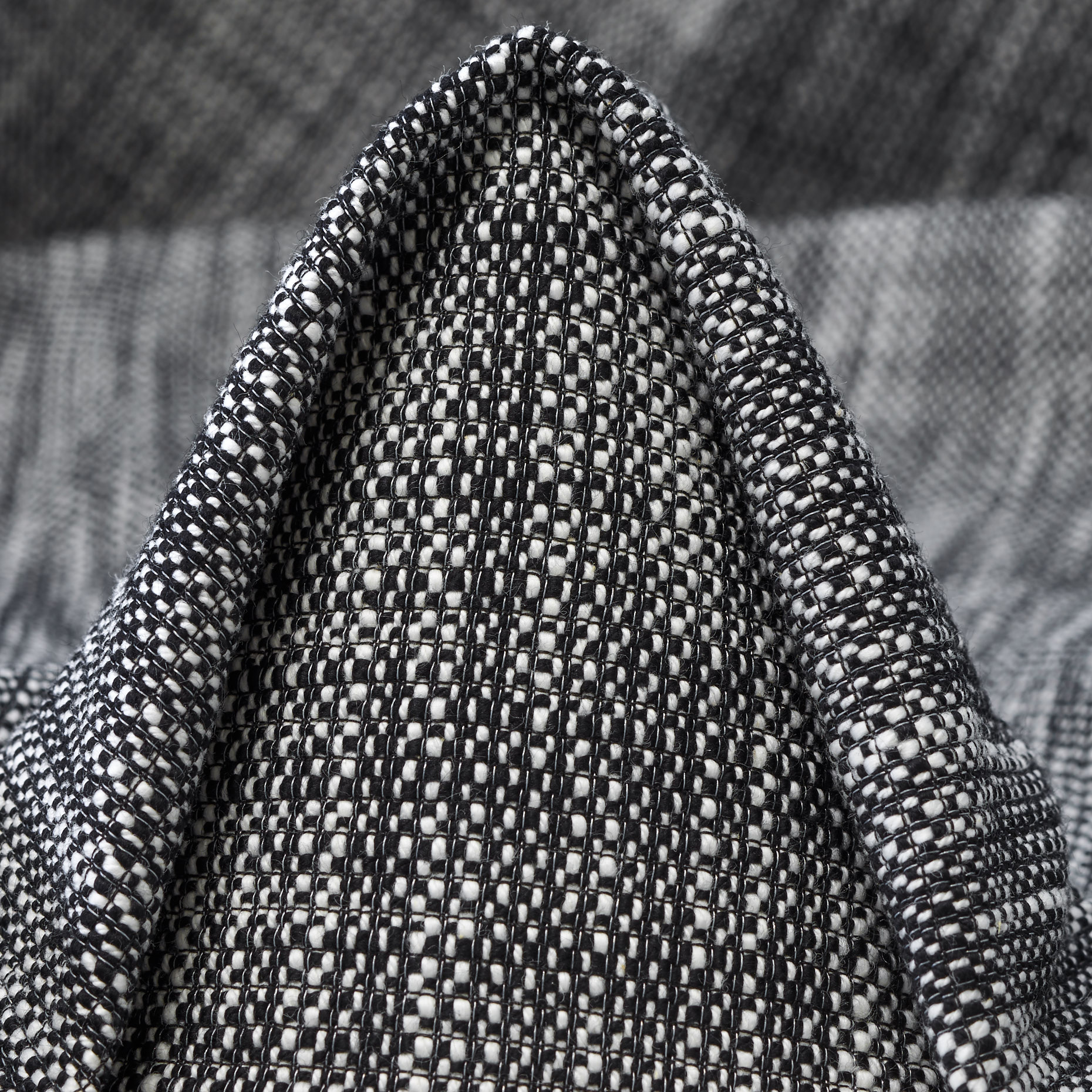 CANVAS, COTTON ELASTIC, MELANGE, RAVEN BLACK&SNOW WHITE (F000026817)