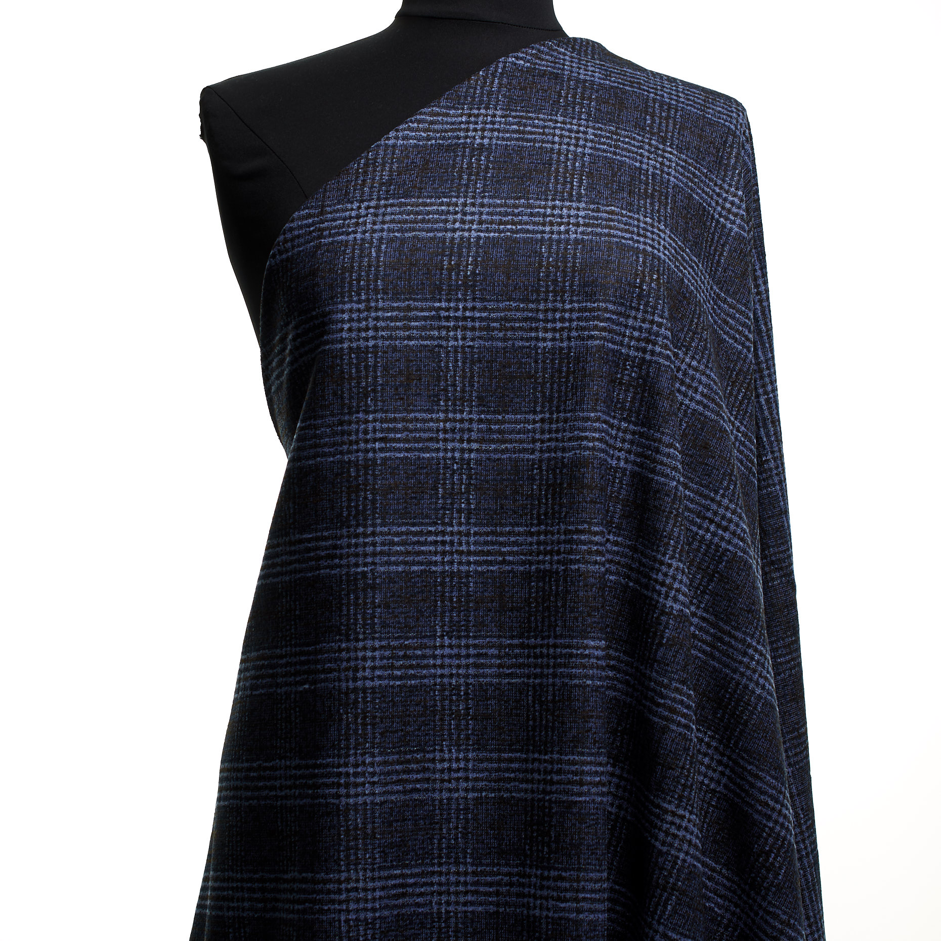 Bouclé, Laine Vierge, Cadre, Blue Indigo (F000044752) - Mannequin