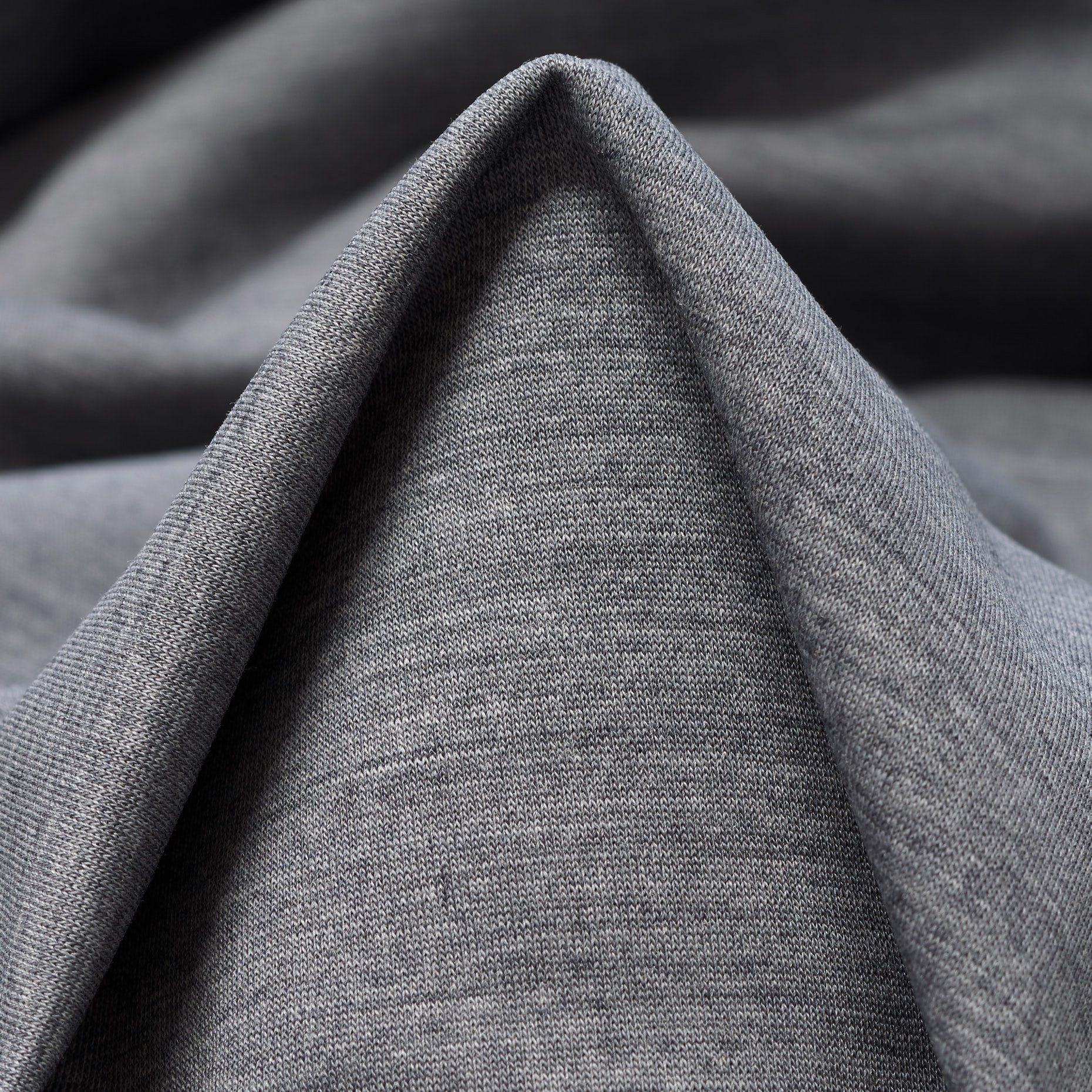 Double Jersey, Wolle, Melange Graphite (F000042002)