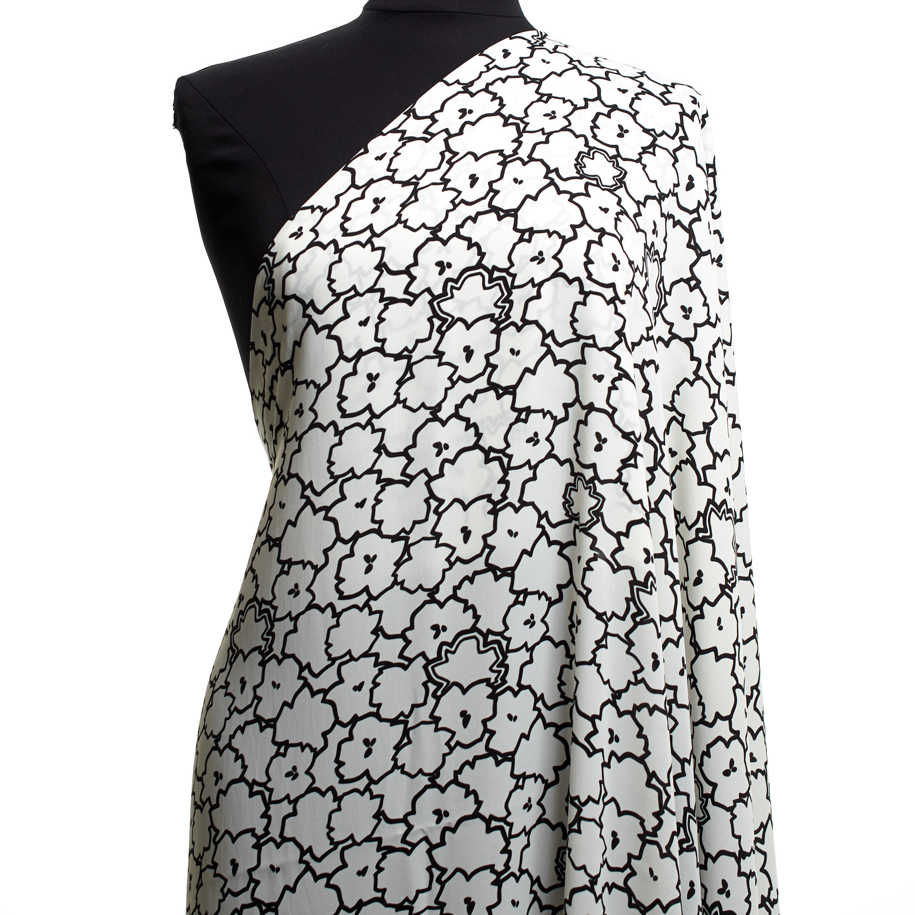 CADY, PRINTED, FLORAL, SNOW WHITE&RAVEN BLACK (F000042730) - Mannequin