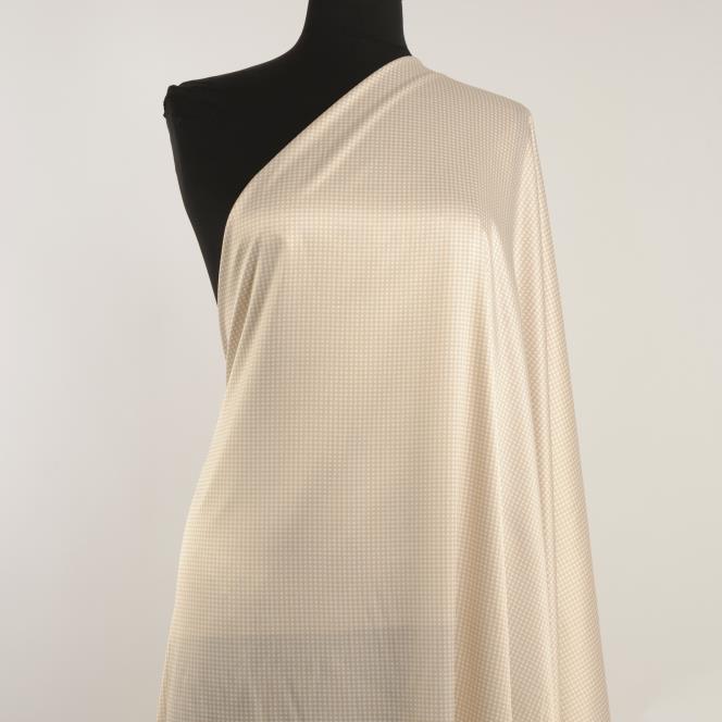 SATIN, PRINTED, ELASTIC, SAHARA SUN&BRILLIANT WHITE (F000027651) - Mannequin