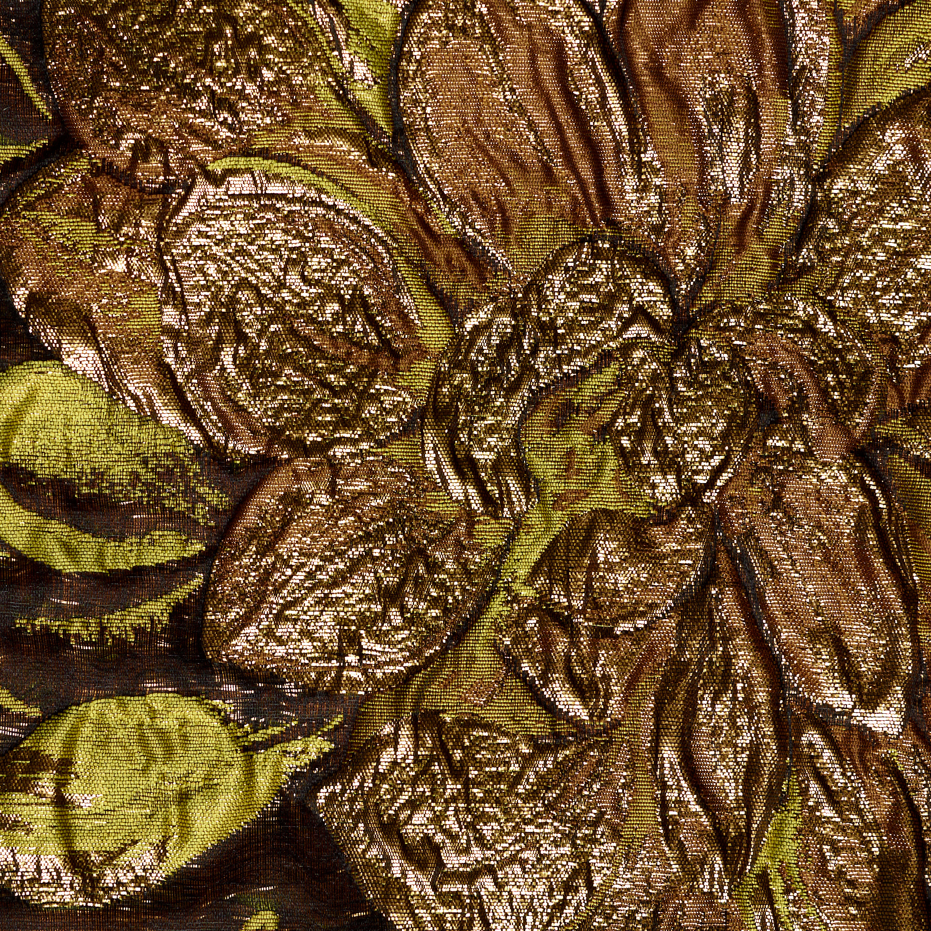 CLOQUET, SILK, METALLIC, CITRONELLE&GILDED BEIGE (P000005620) - Texture