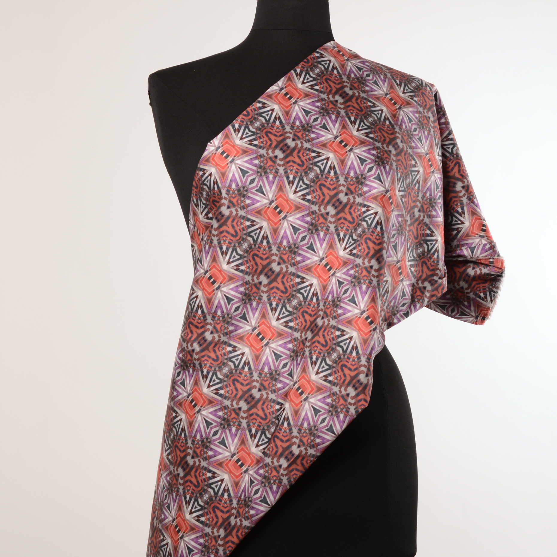 Satin, Coton Elastique, Imprimé, Multicolor (F000014104) - Mannequin