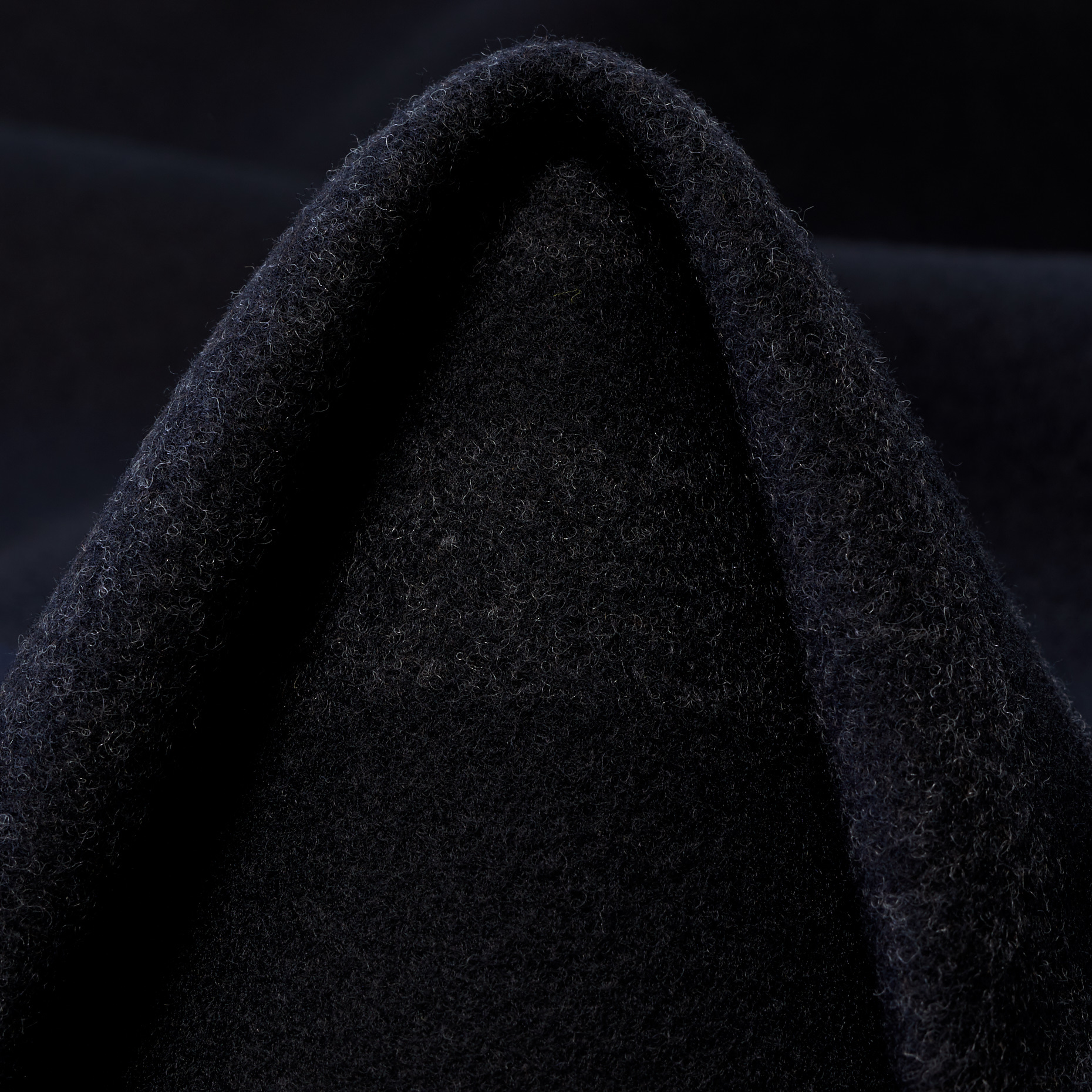 DOUBLE, BOILED WOOL, CASHMERE, RAVEN BLACK&PARISIAN NIGHT (F000046523)