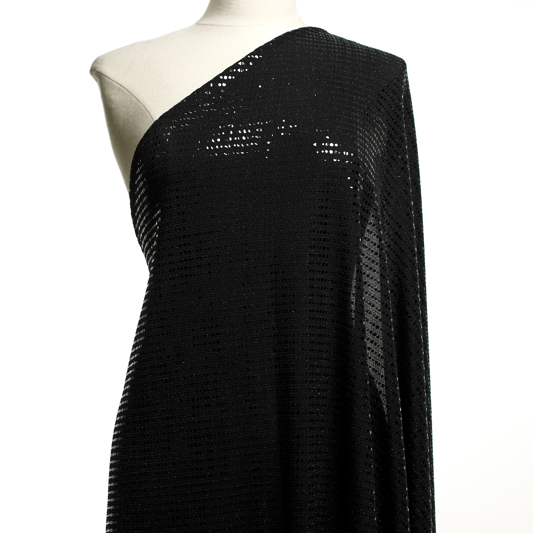 JERSEY, SEQUIN, SHIMMERING, RAVEN BLACK (F000048595) - Mannequin
