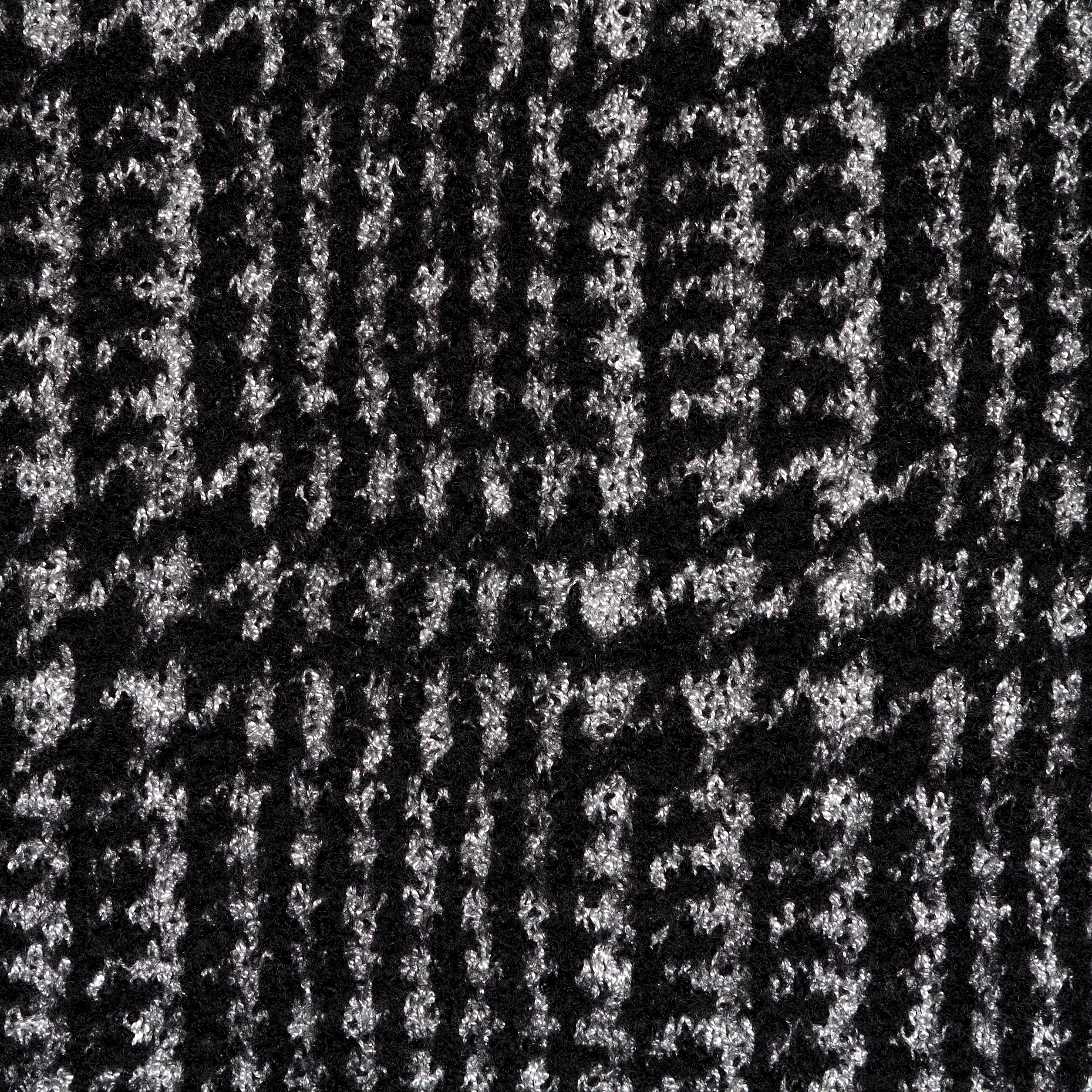 Jacquard, Wolle, Karo, Jet Black&Vapor Blue (F000047648) - Gewebe