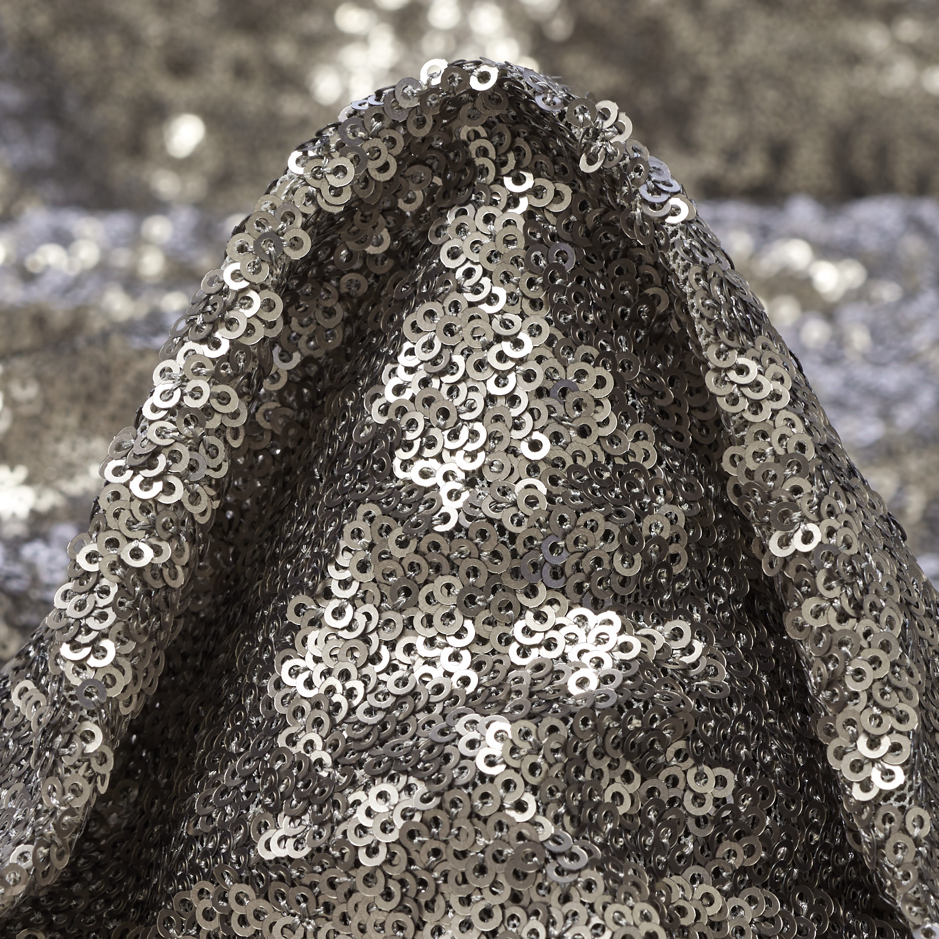 SEQUIN, TULLE, SILVER (F000042909)