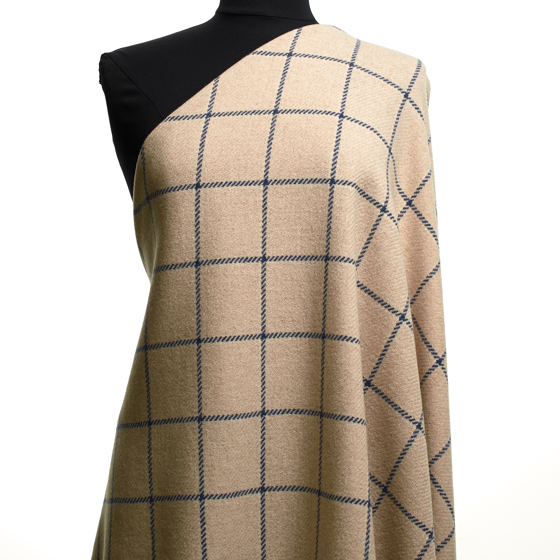 WOOL, CHECK, OYSTER GRAY (F000048119) - Mannequin