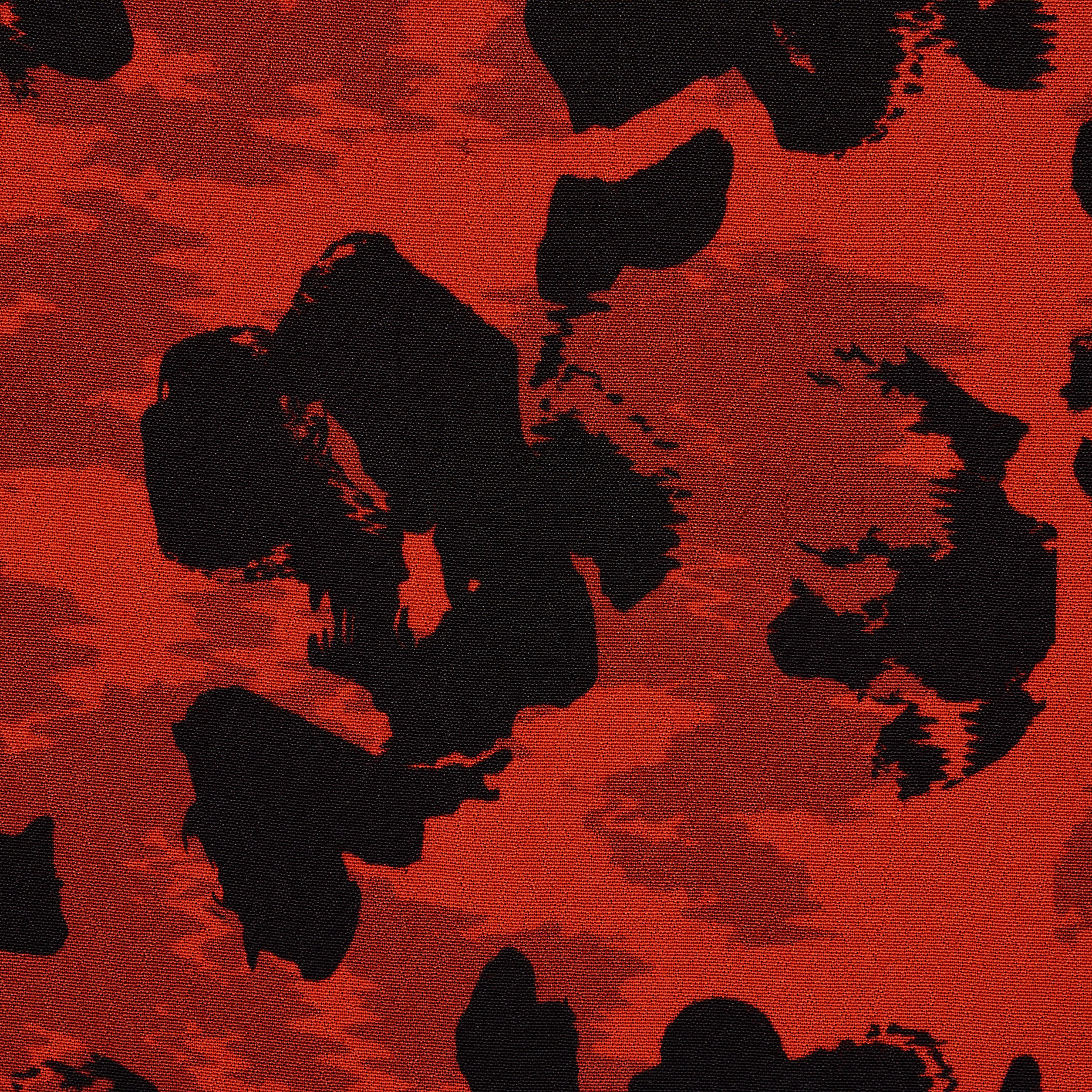 Креп, Вискоза, Принт, Red Alert&Raven Black (F000043799) - Ткань