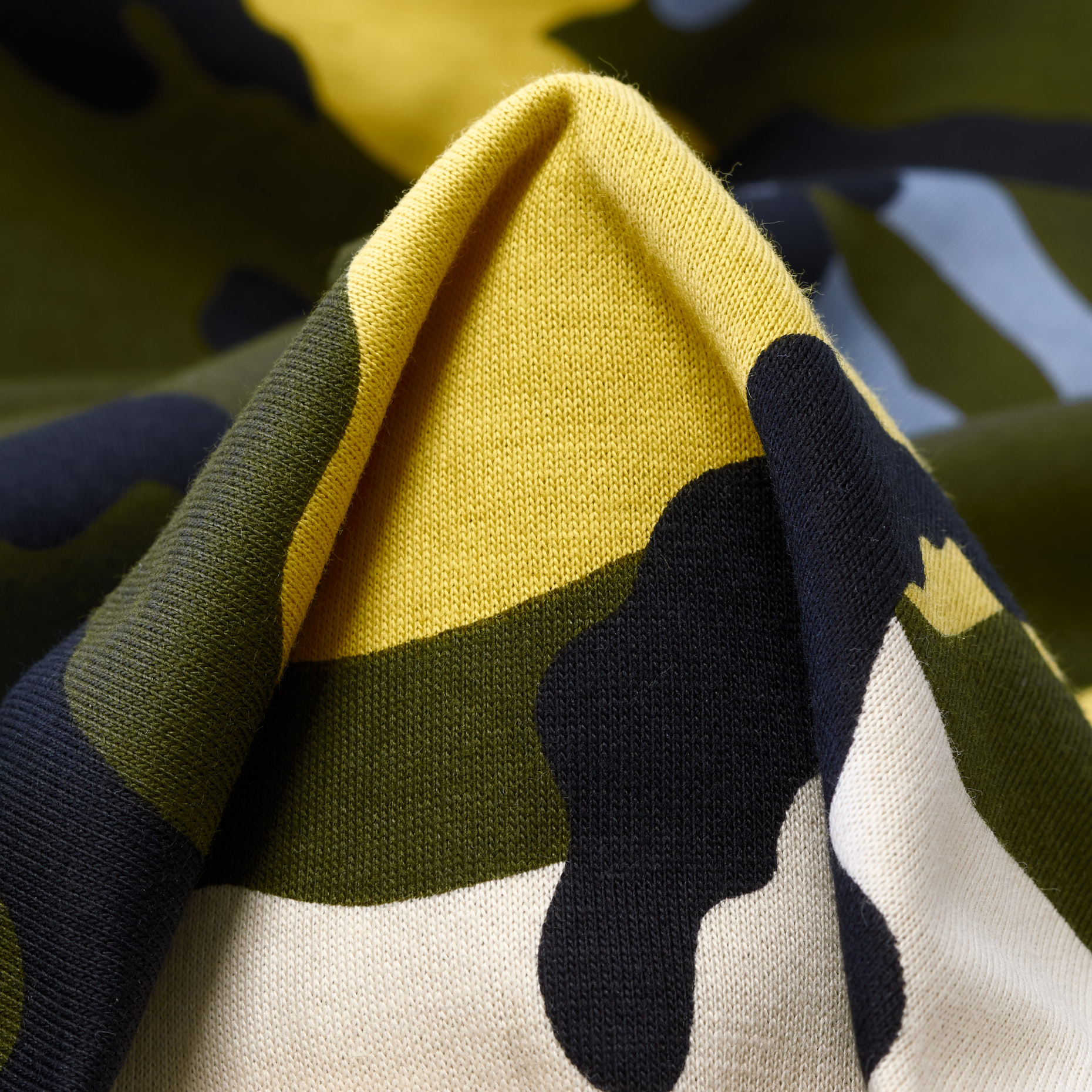 JERSEY, COTTON, CAMOUFLAGE, CANARY BIRD&MERLOT (F000038200)