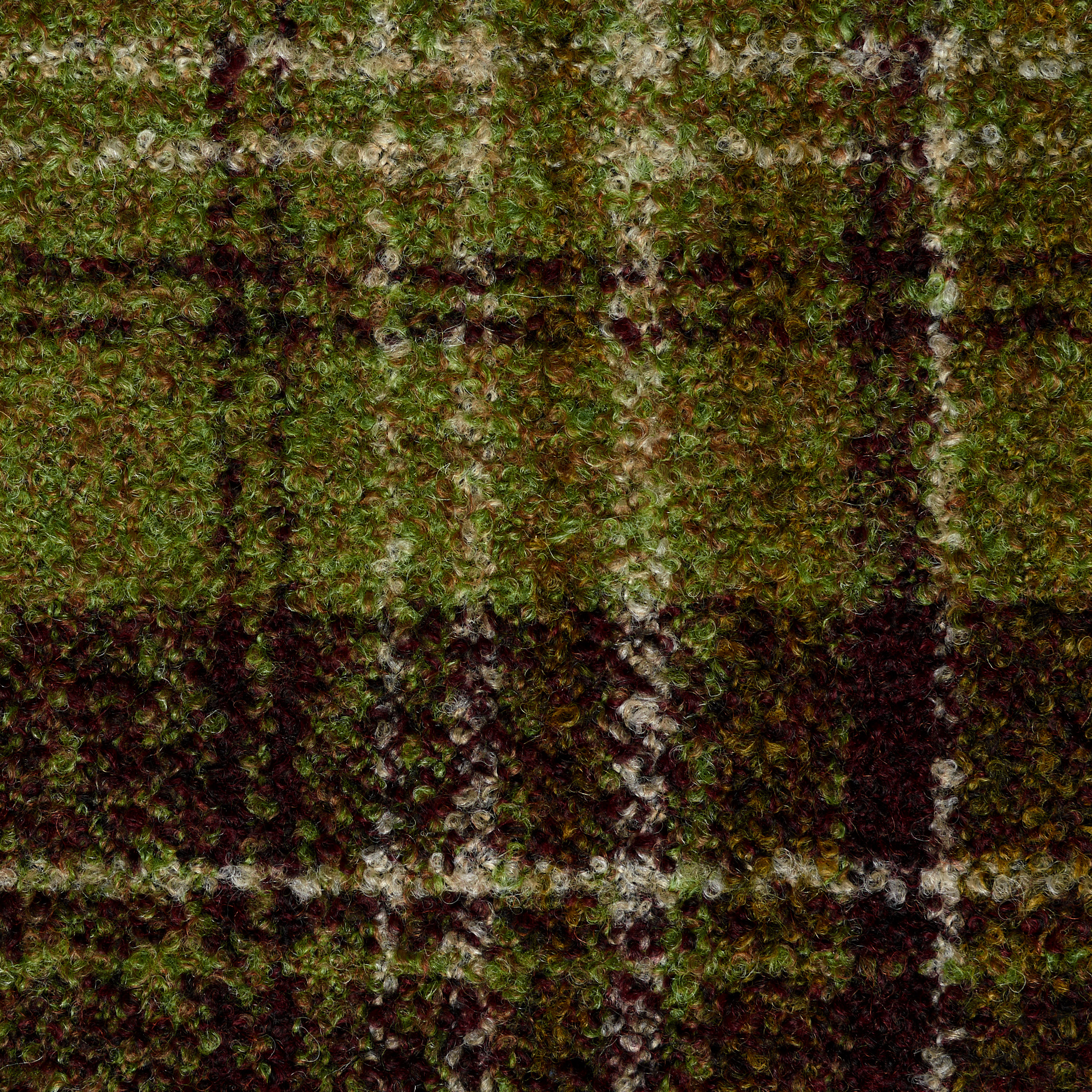 BOUCLÉ, WOOL BLEND, CHECK, SAGE&COCOA BROWN (F000047545) - Texture